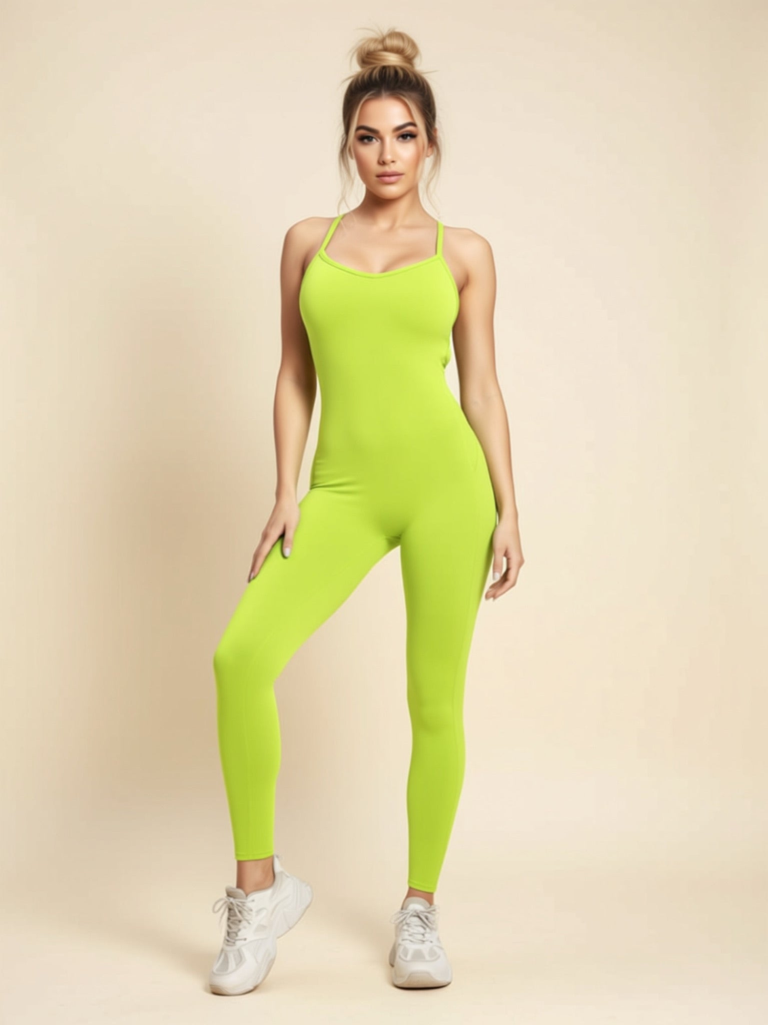 High‑Waist Sleeveless Sling Jumpsuit
