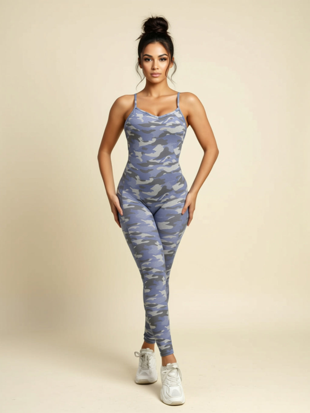 High‑Waist Sleeveless Sling Jumpsuit