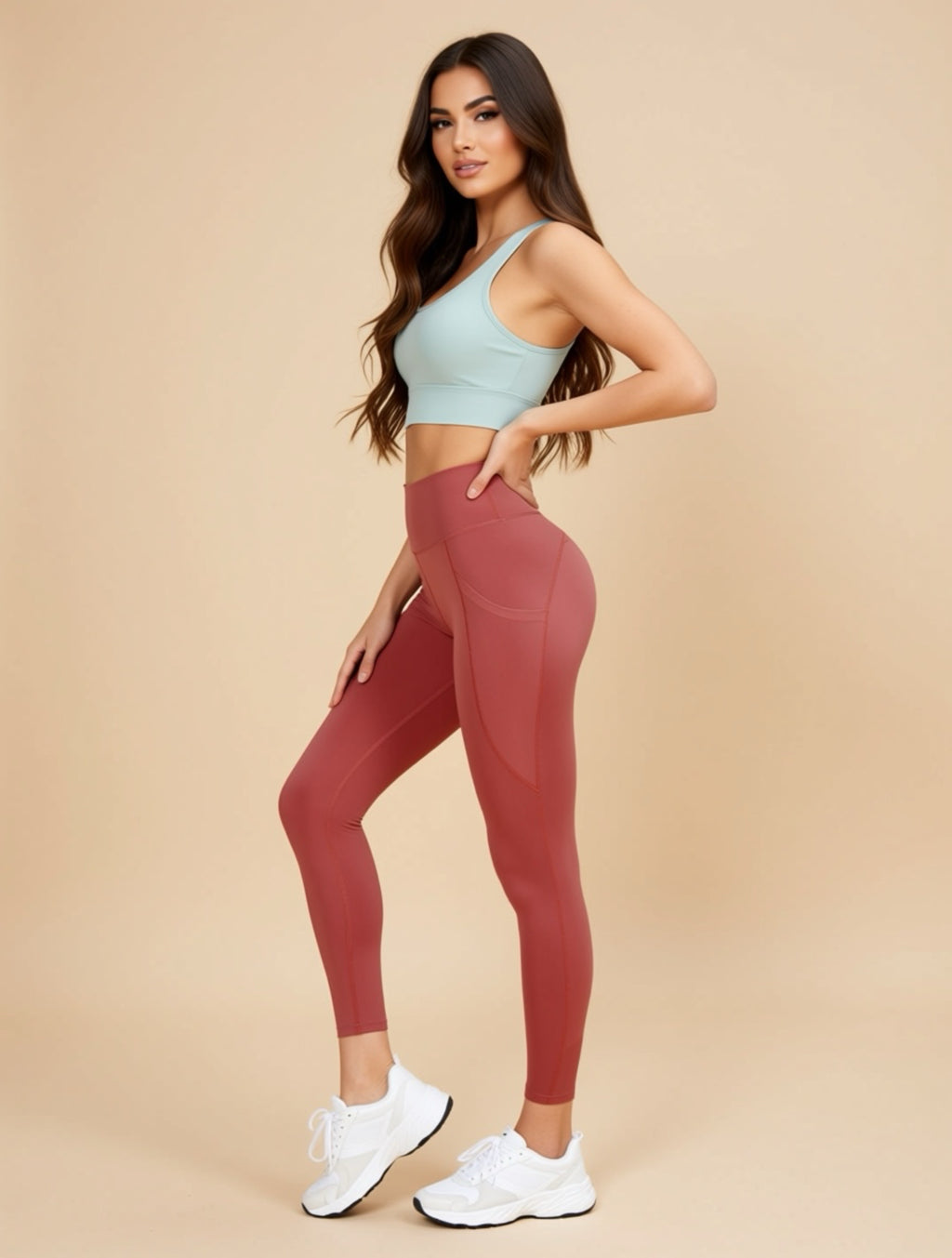 Sport-Leggings mit hoher Taille