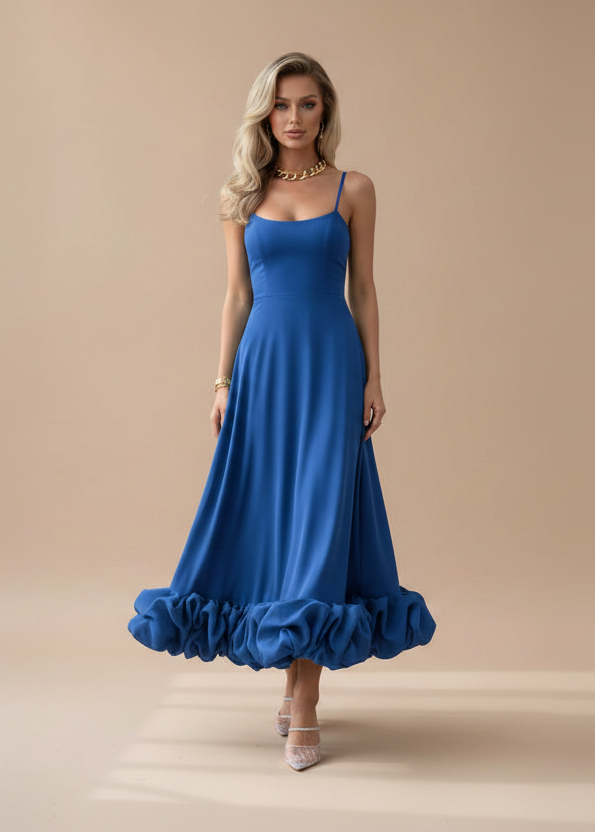 Ruffle Hem Maxi Dress