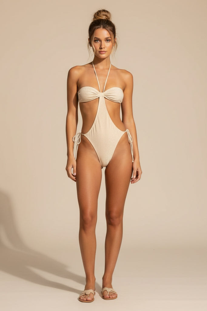 Boho Cutout One‑Piece Swimsuit