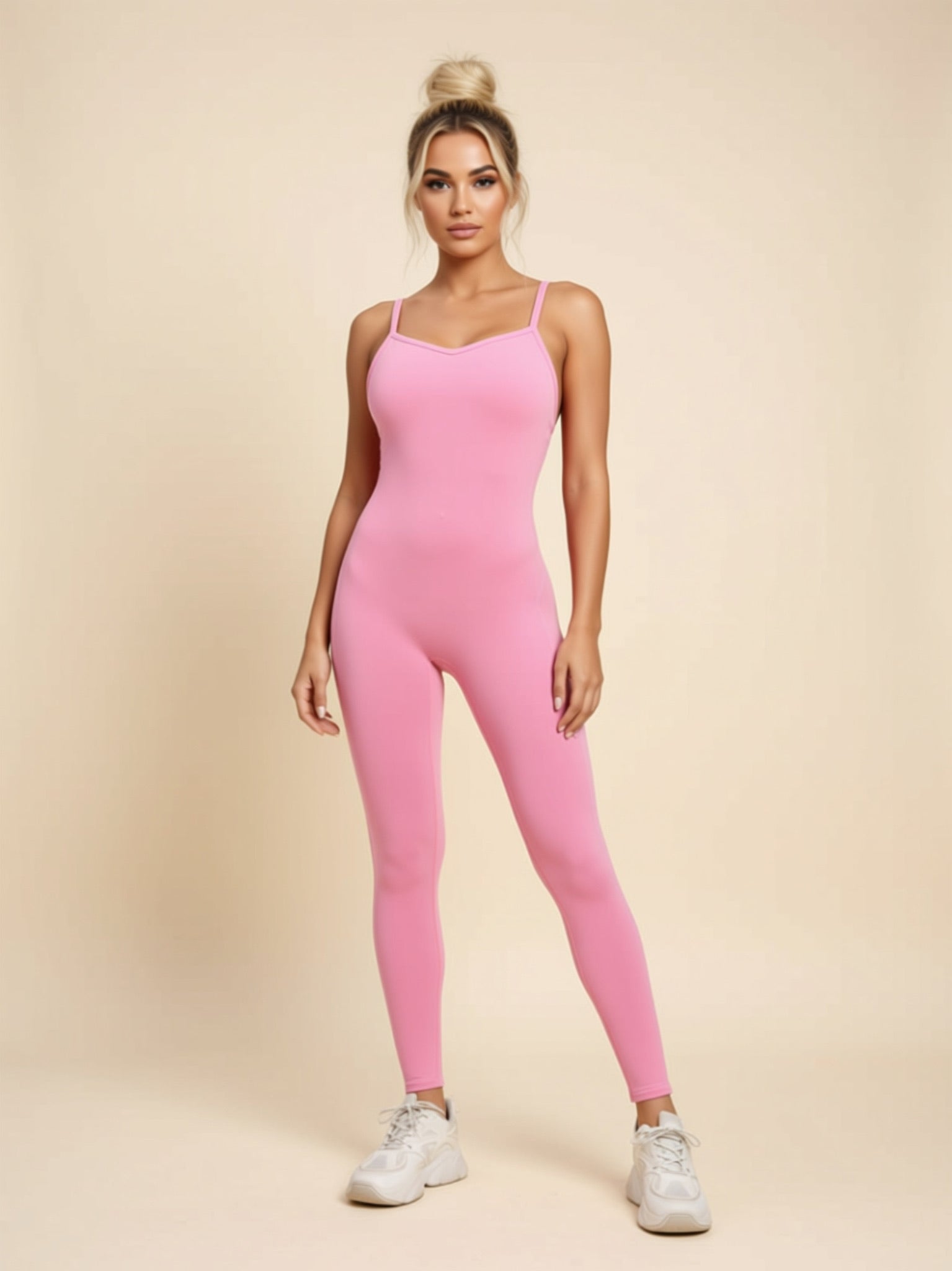 High‑Waist Sleeveless Sling Jumpsuit