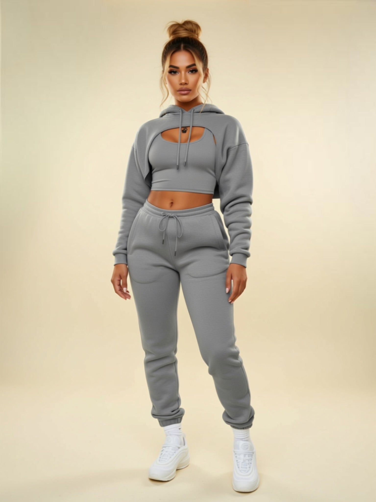 Hooded 3‑Piece Lounge Set