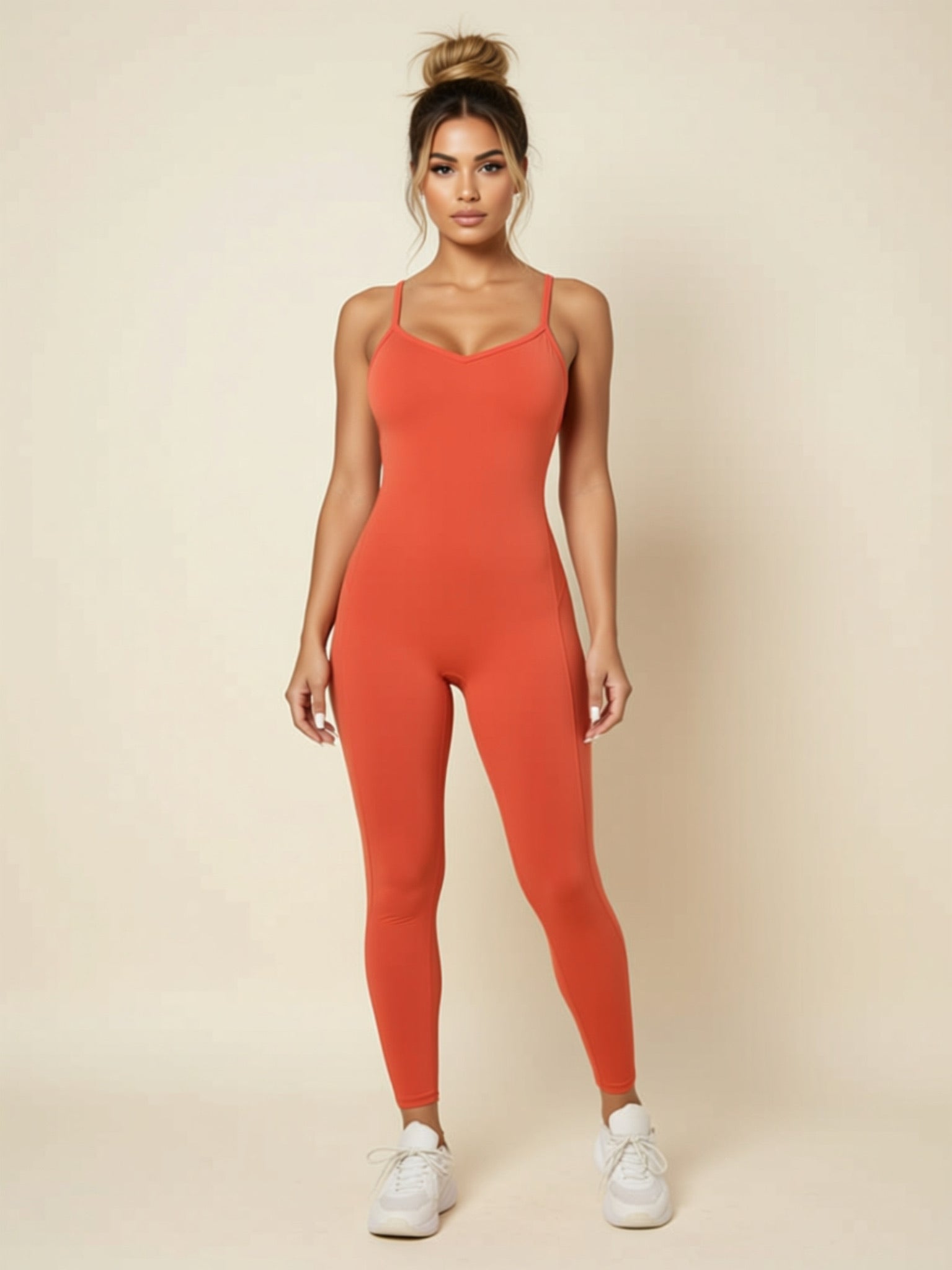 High‑Waist Sleeveless Sling Jumpsuit