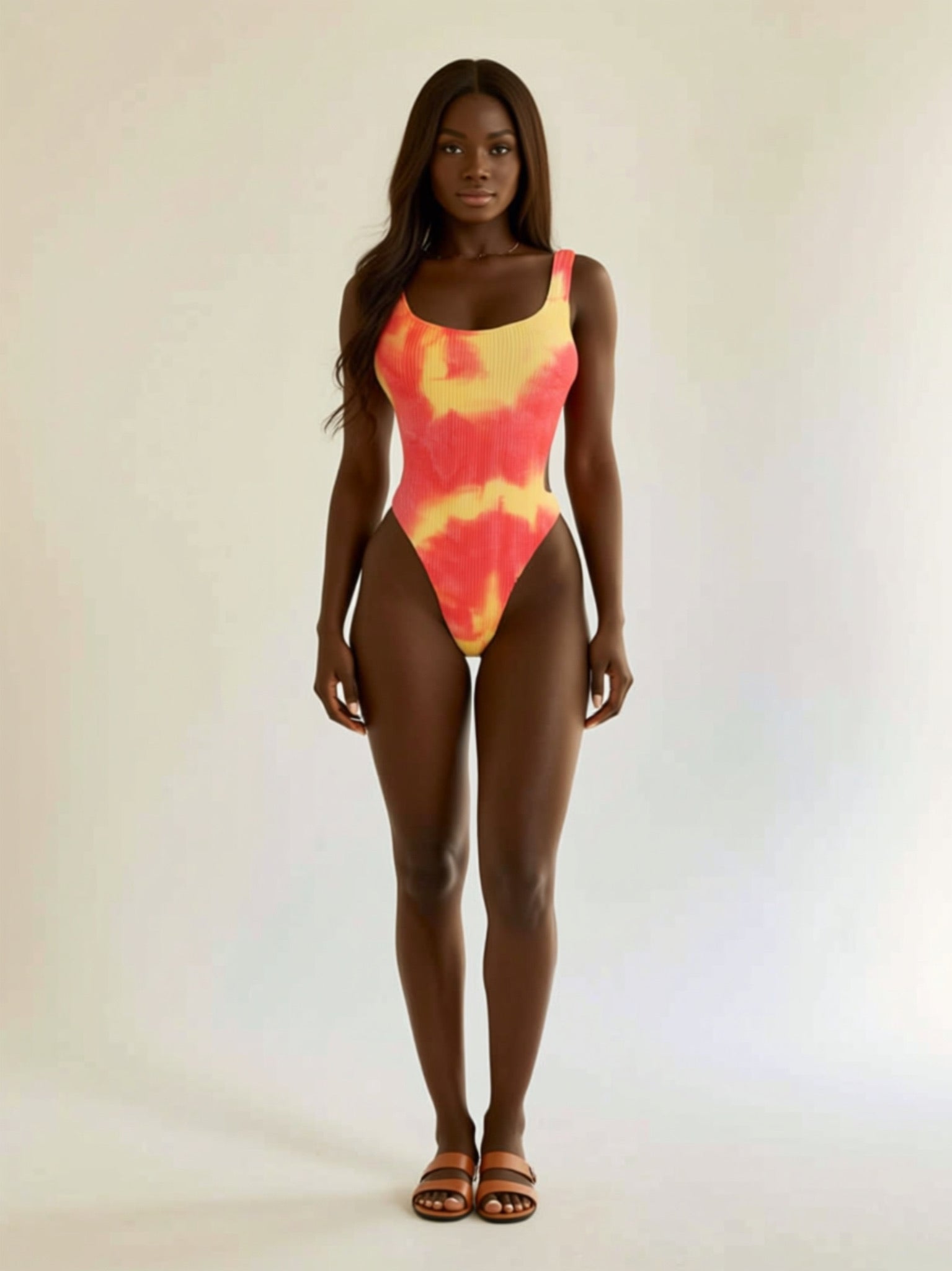 Solid Knit Swimsuit