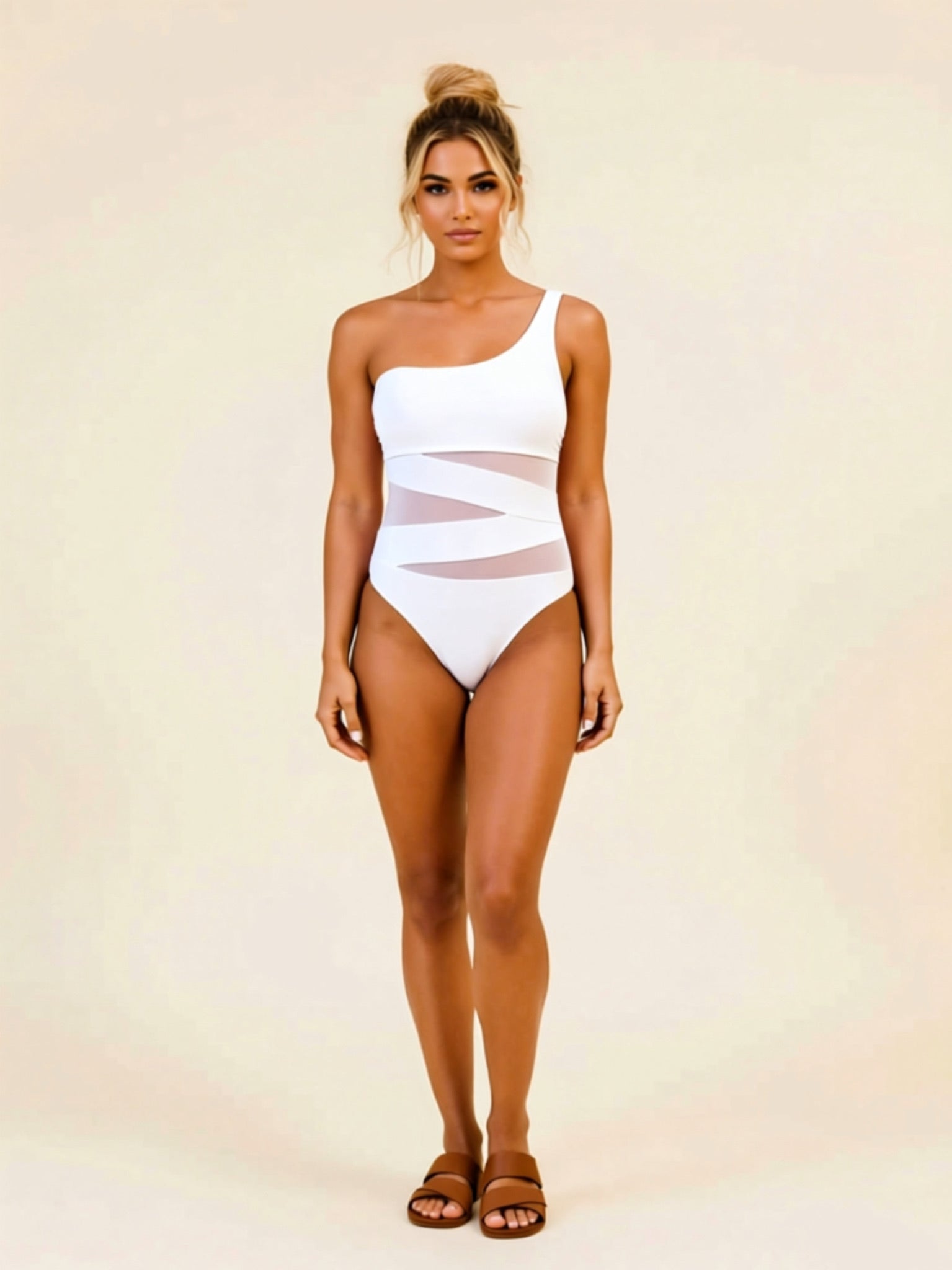 Solid One‑Piece Swimsuit