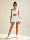 Solid Woven Sports Shorts