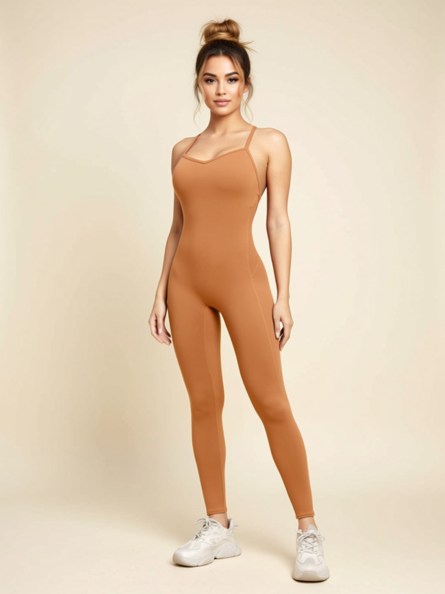 High‑Waist Sleeveless Sling Jumpsuit