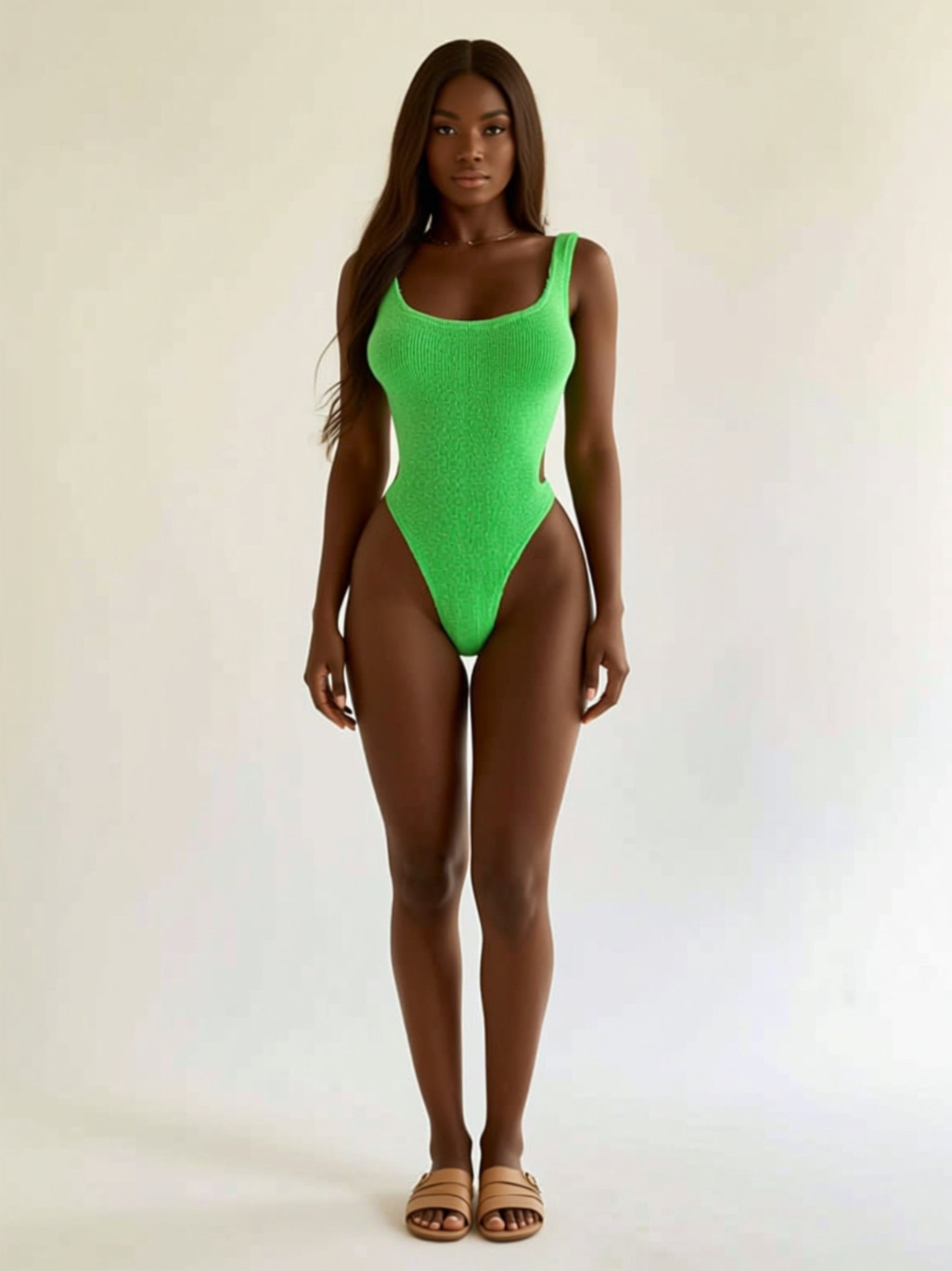 Solid Knit Swimsuit