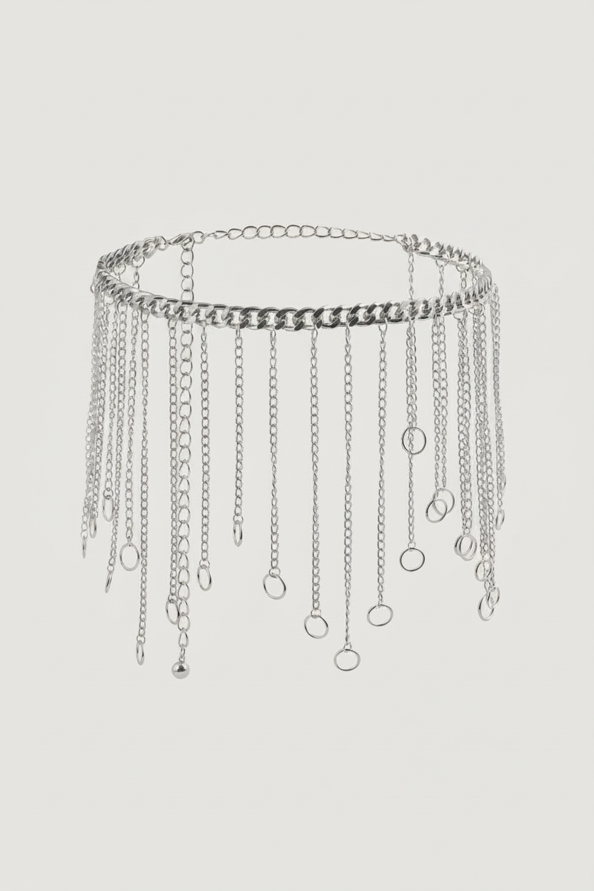 Alloy Fringe Waist Chain Statement Body Belt