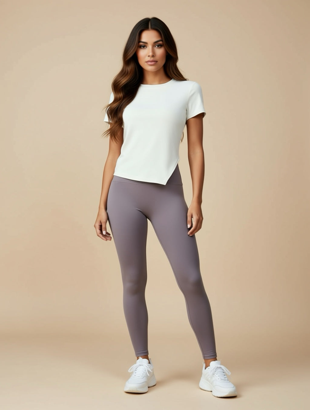 Leichtes Stretch-T-Shirt mit kurzen Ärmeln