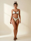 Contrast Color Bikini Set