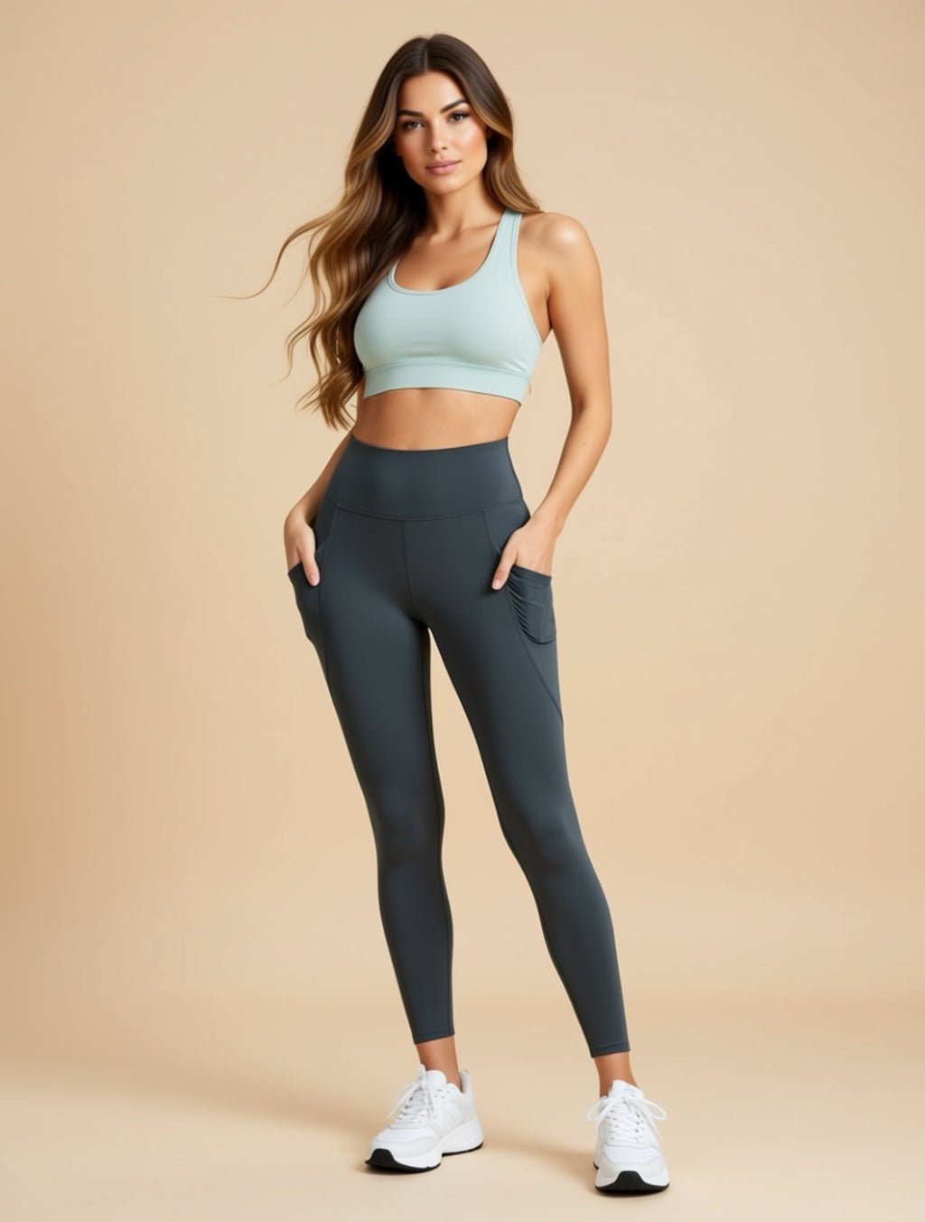 Sport-Leggings mit hoher Taille