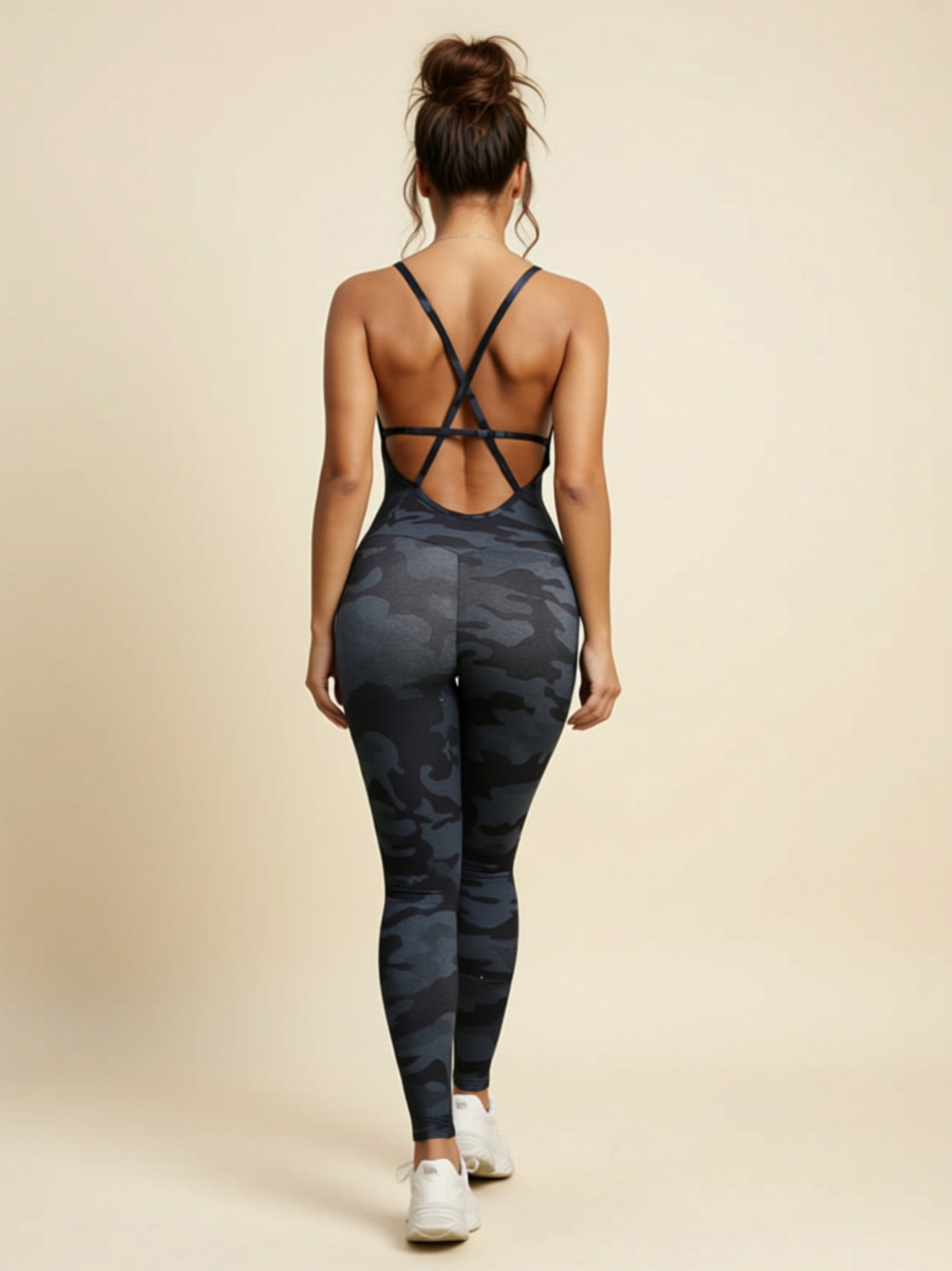 High‑Waist Sleeveless Sling Jumpsuit