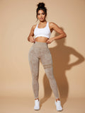 High‑Stretch Self‑Design Knit Sports Leggings