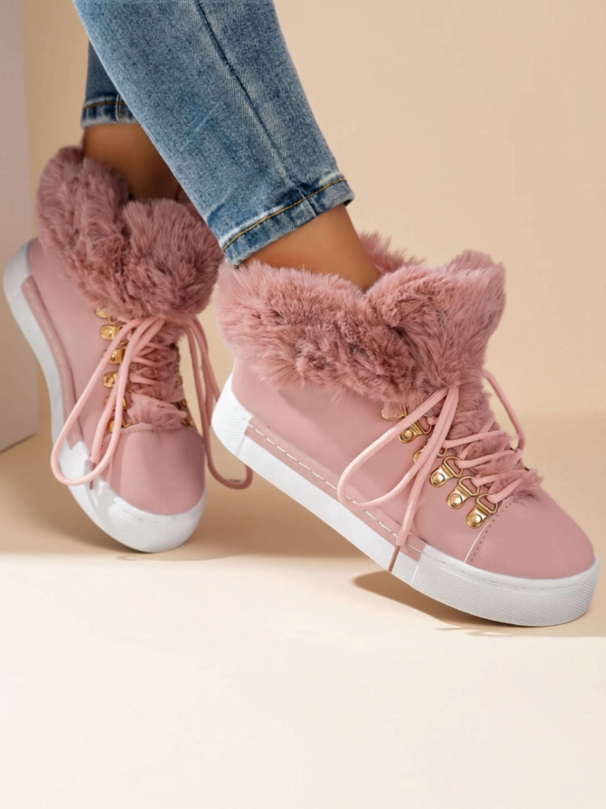 Suede Low‑Heel Boots