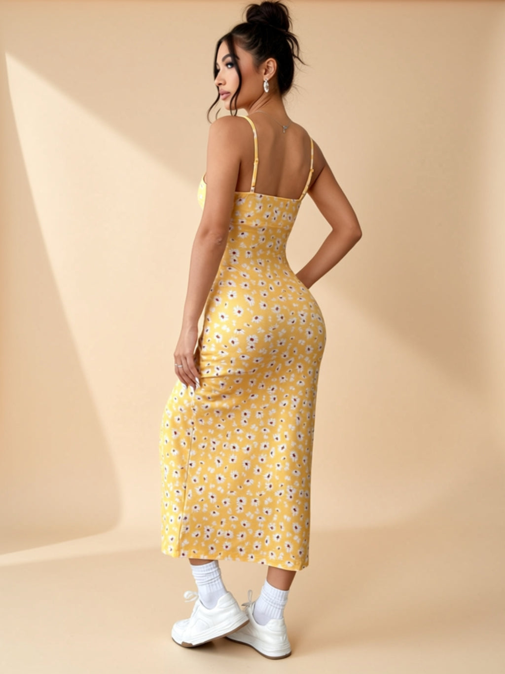 Urlaubs-Strickkleid mit Allover-Print