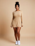 Sexy ärmelloses Strickkleid