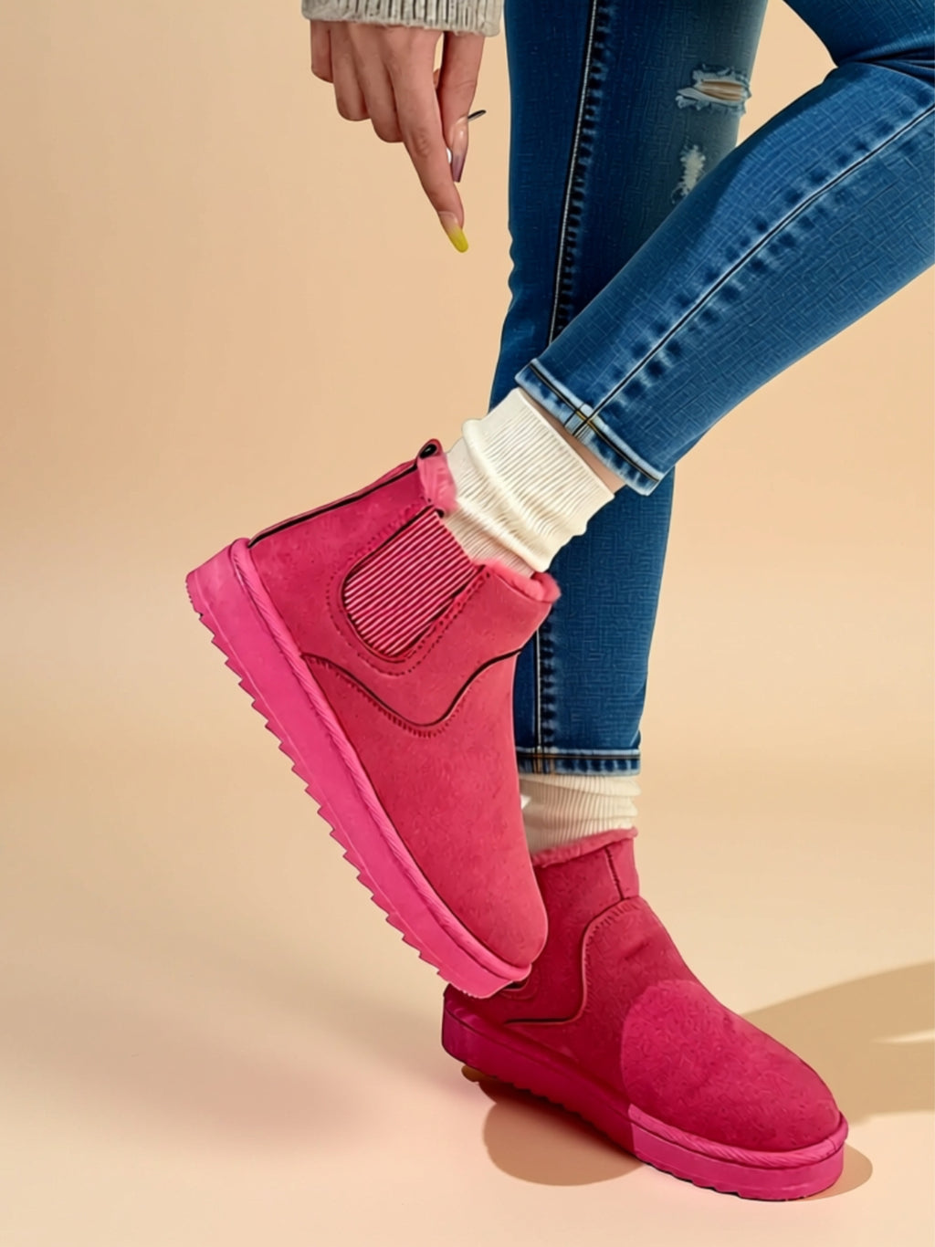 Suede Flat Boots