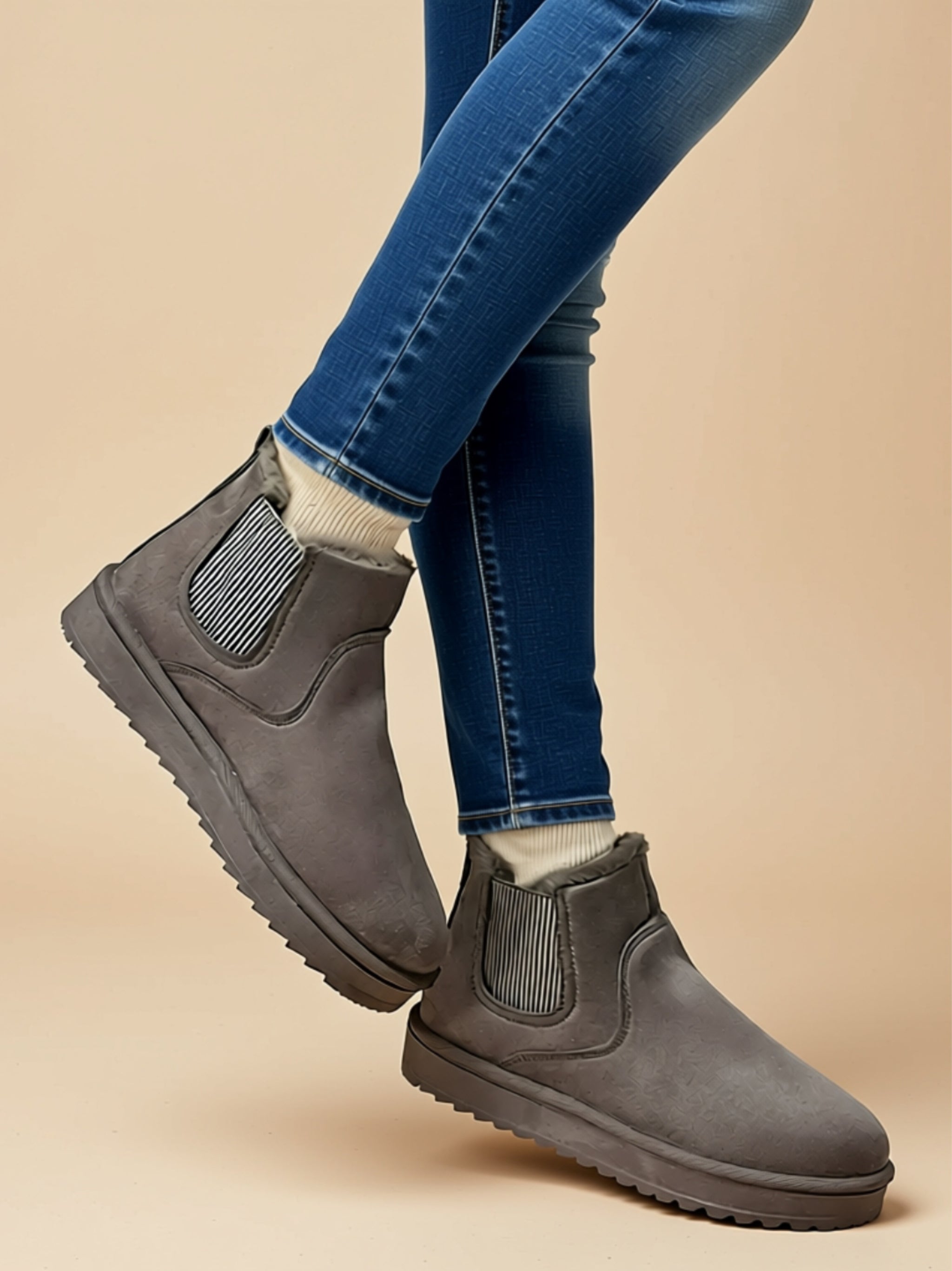 Suede Flat Boots