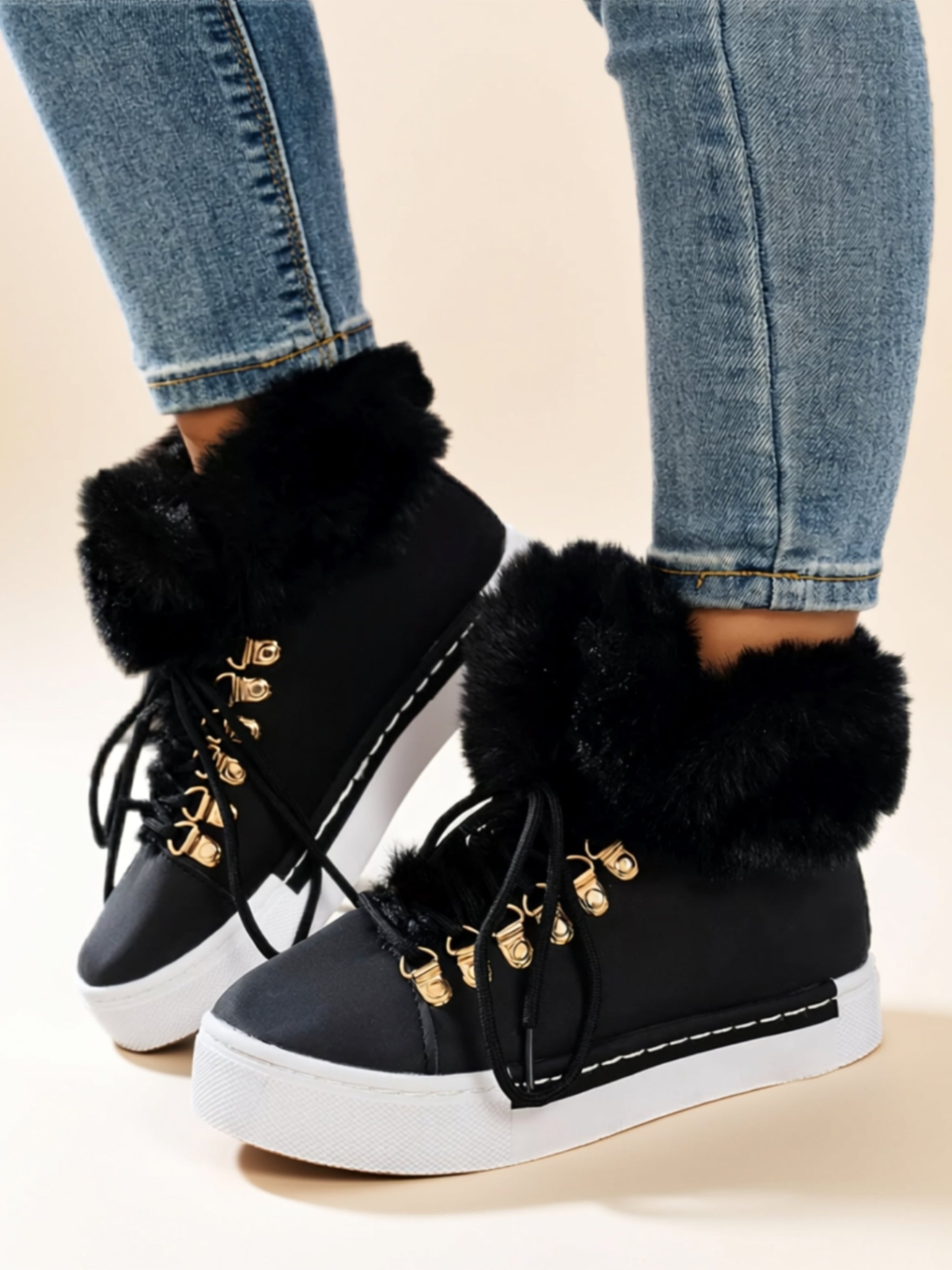 Suede Low‑Heel Boots