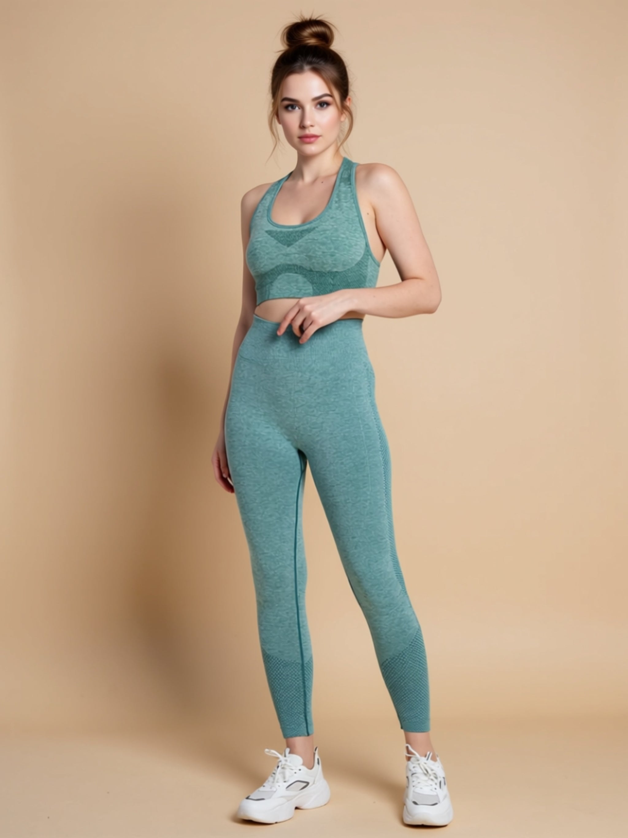High‑Waist Knit Sports Set