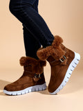 Bottes en similicuir à petit talon