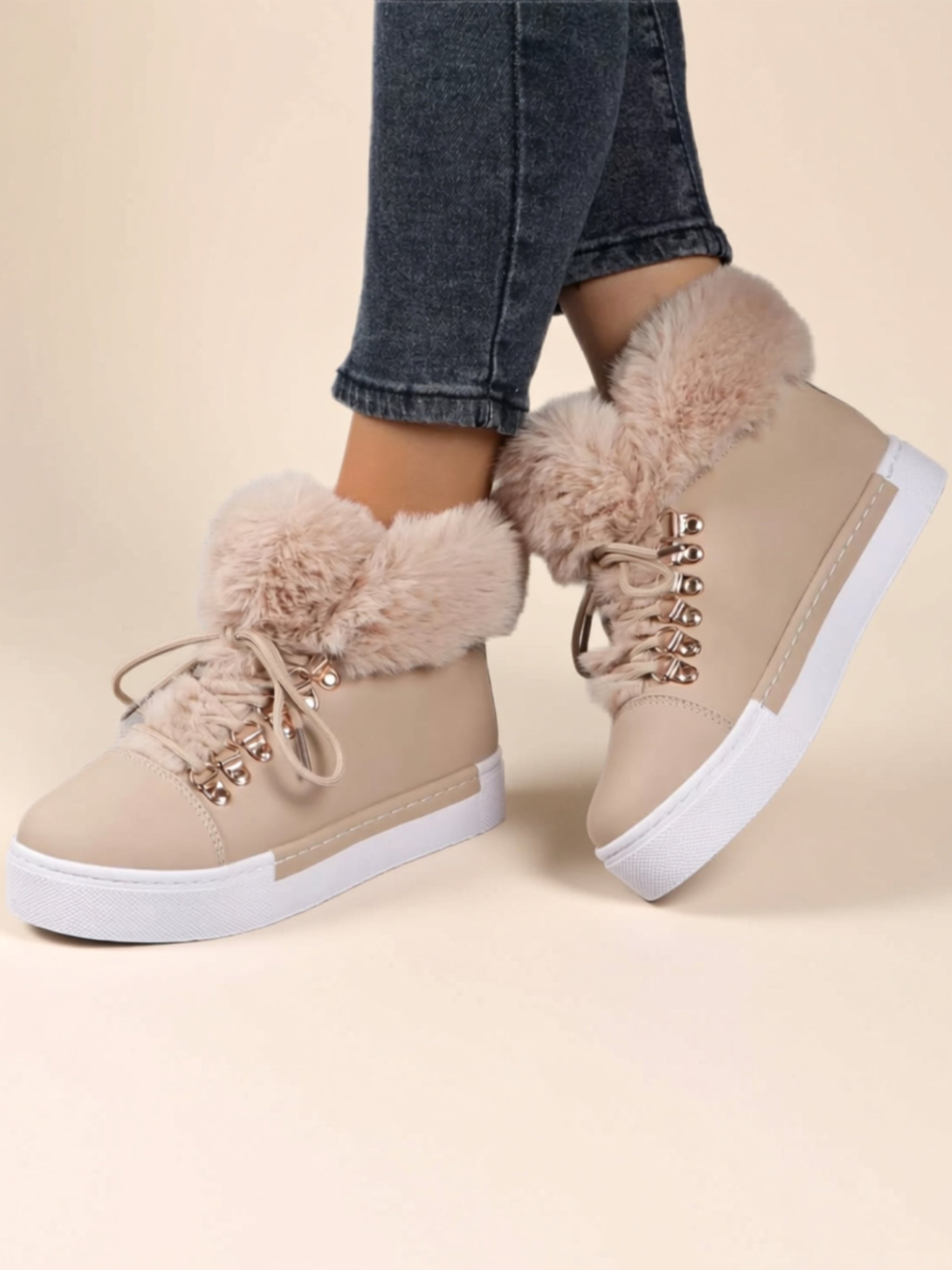 Suede Low‑Heel Boots