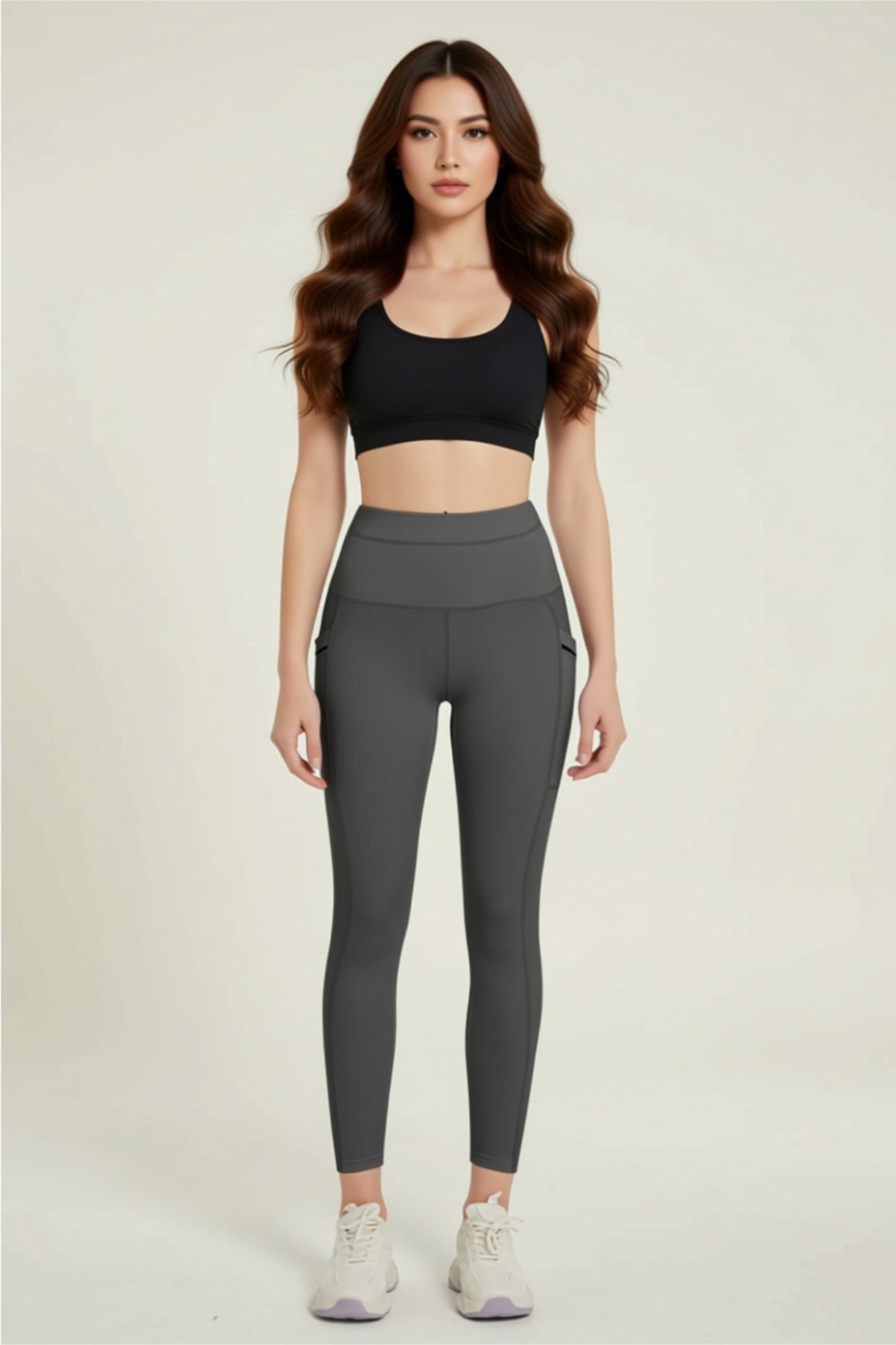 High-Waisted Nylon Spandex Leggings