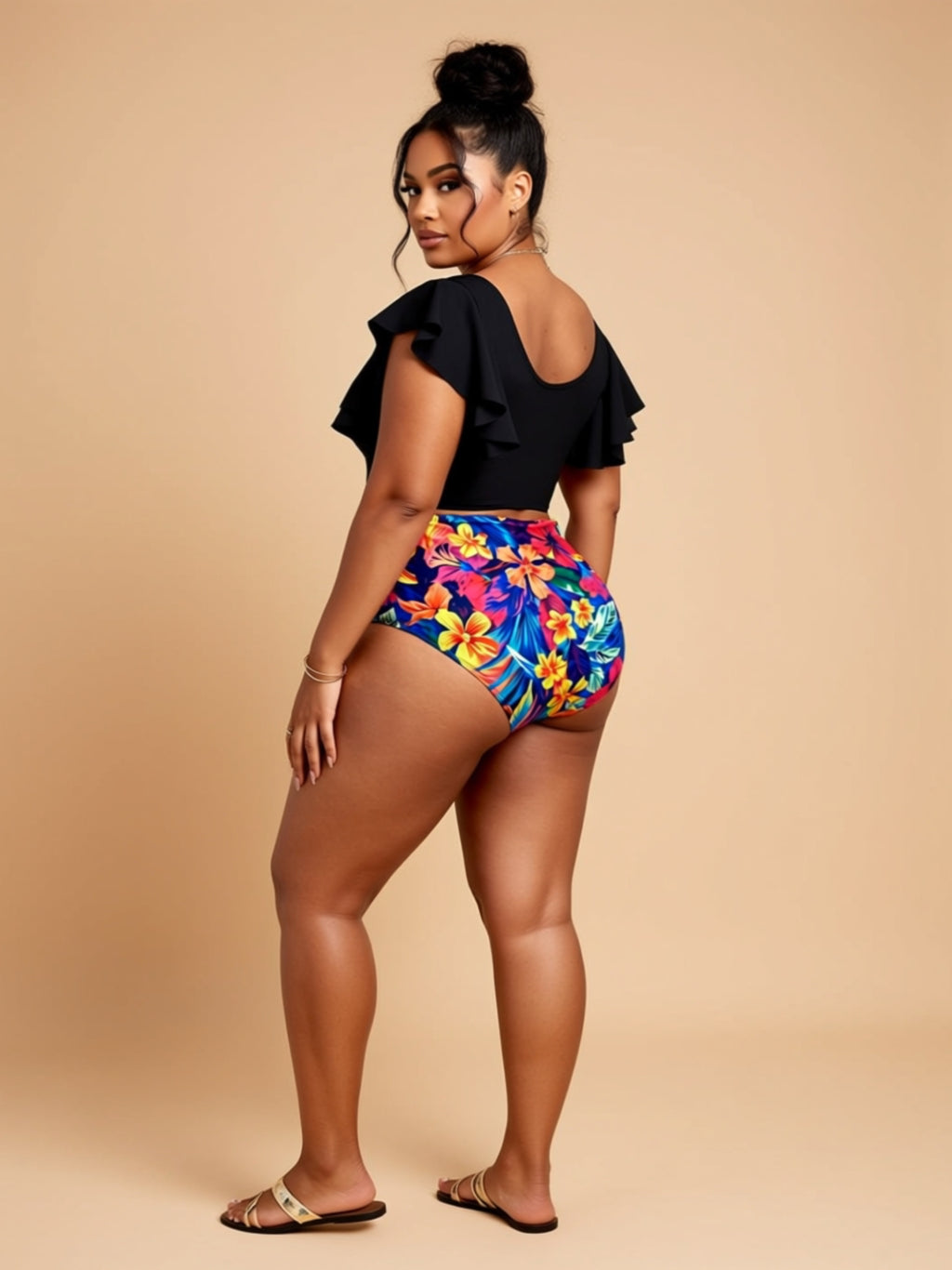 Sexy Floral Knit Bikini