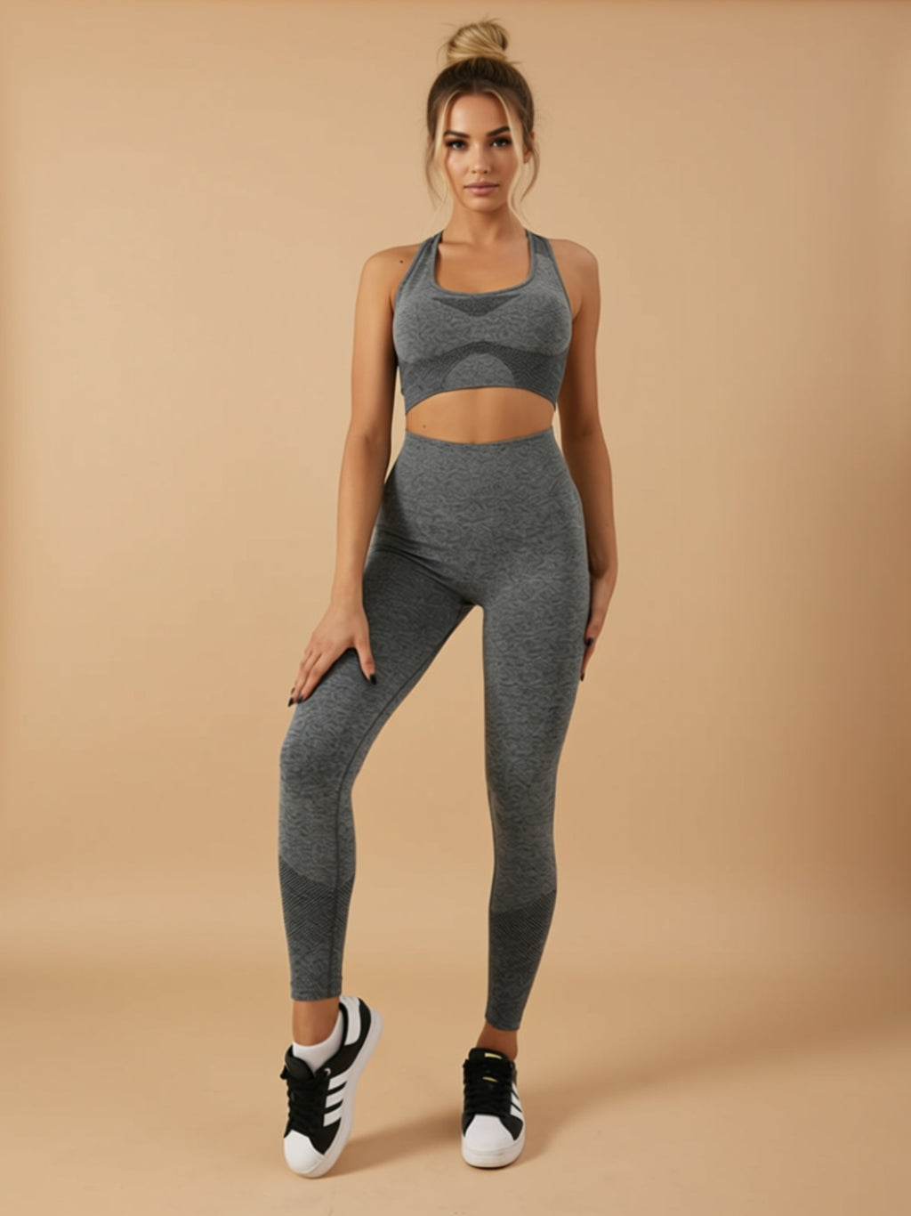 High‑Waist Knit Sports Set