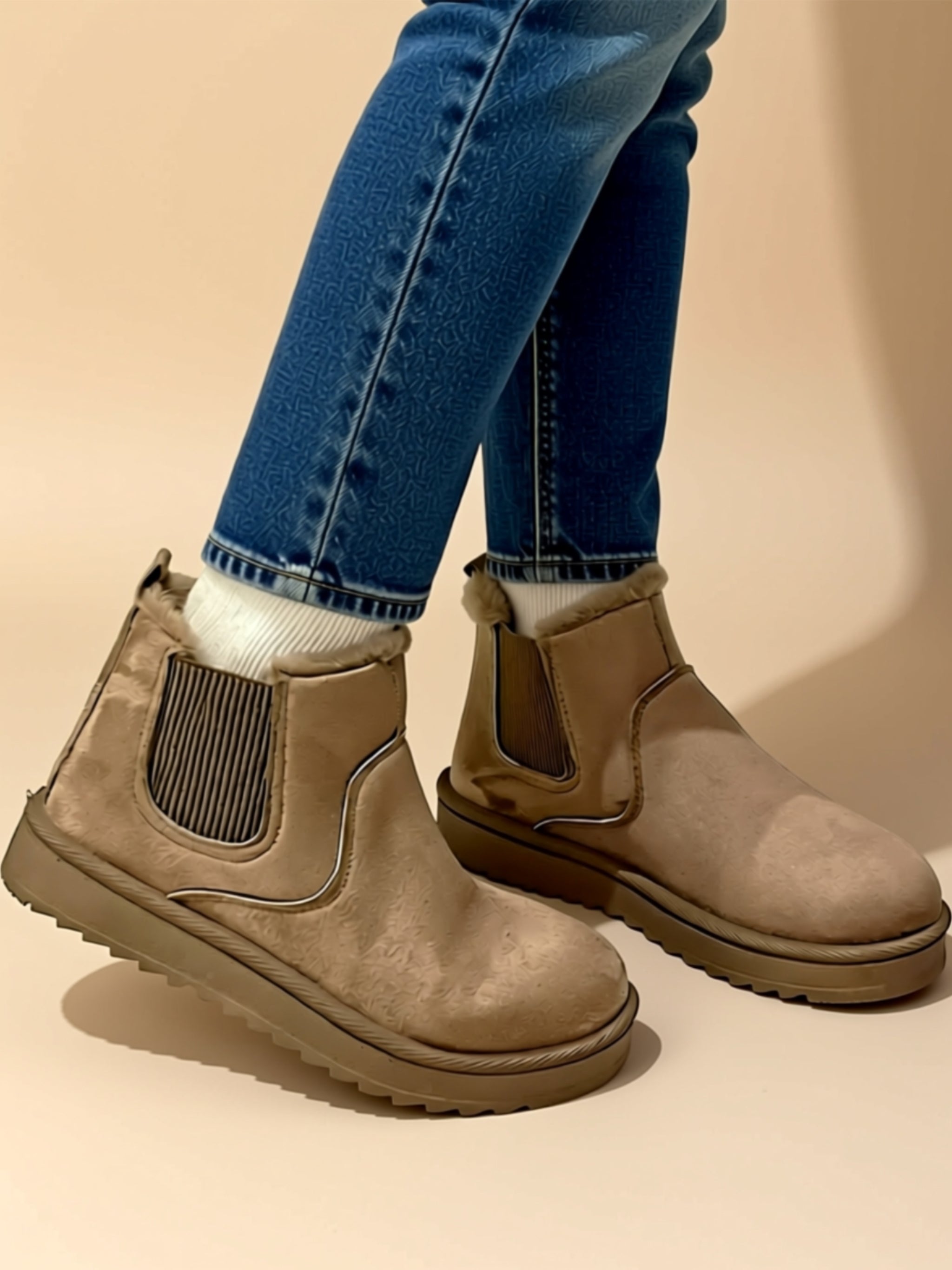 Suede Flat Boots