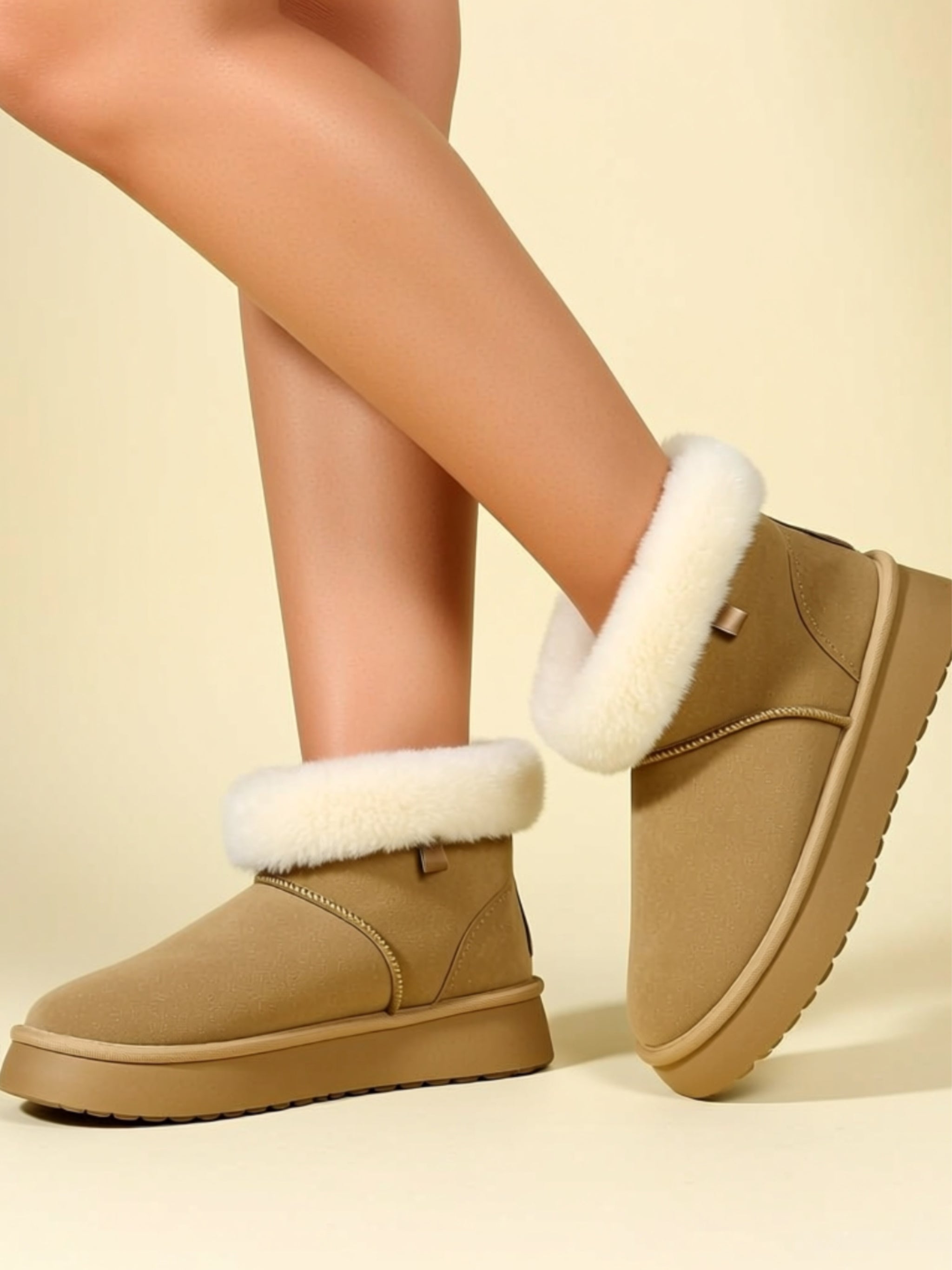 Vegan Leather Low‑Heel Boots