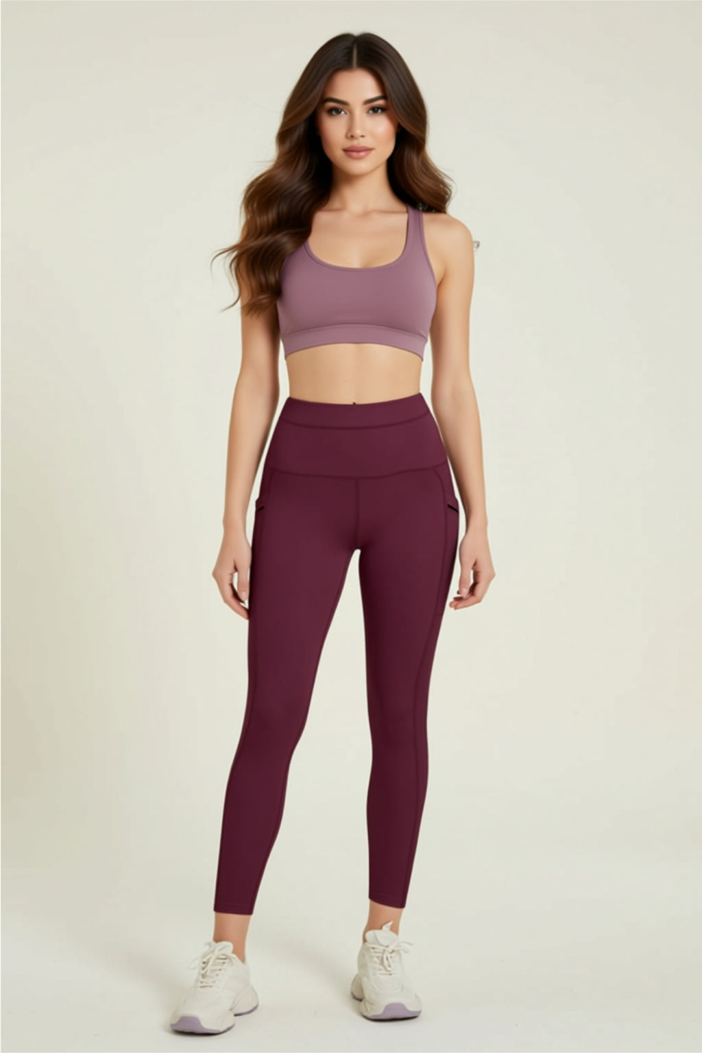 High-Waisted Nylon Spandex Leggings