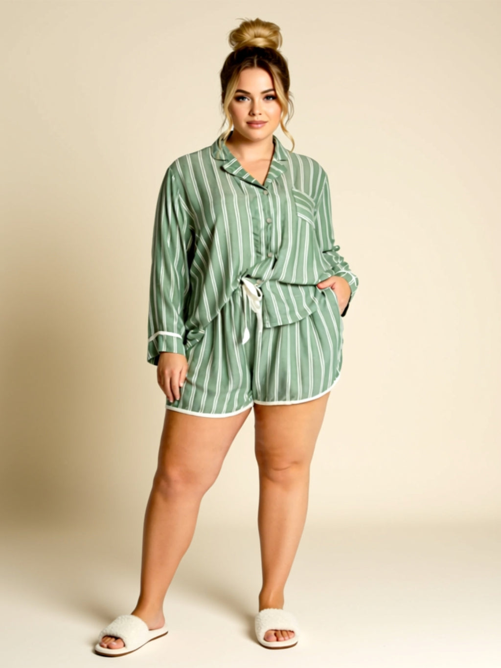 Two‑Piece Button‑Front Sleep Set