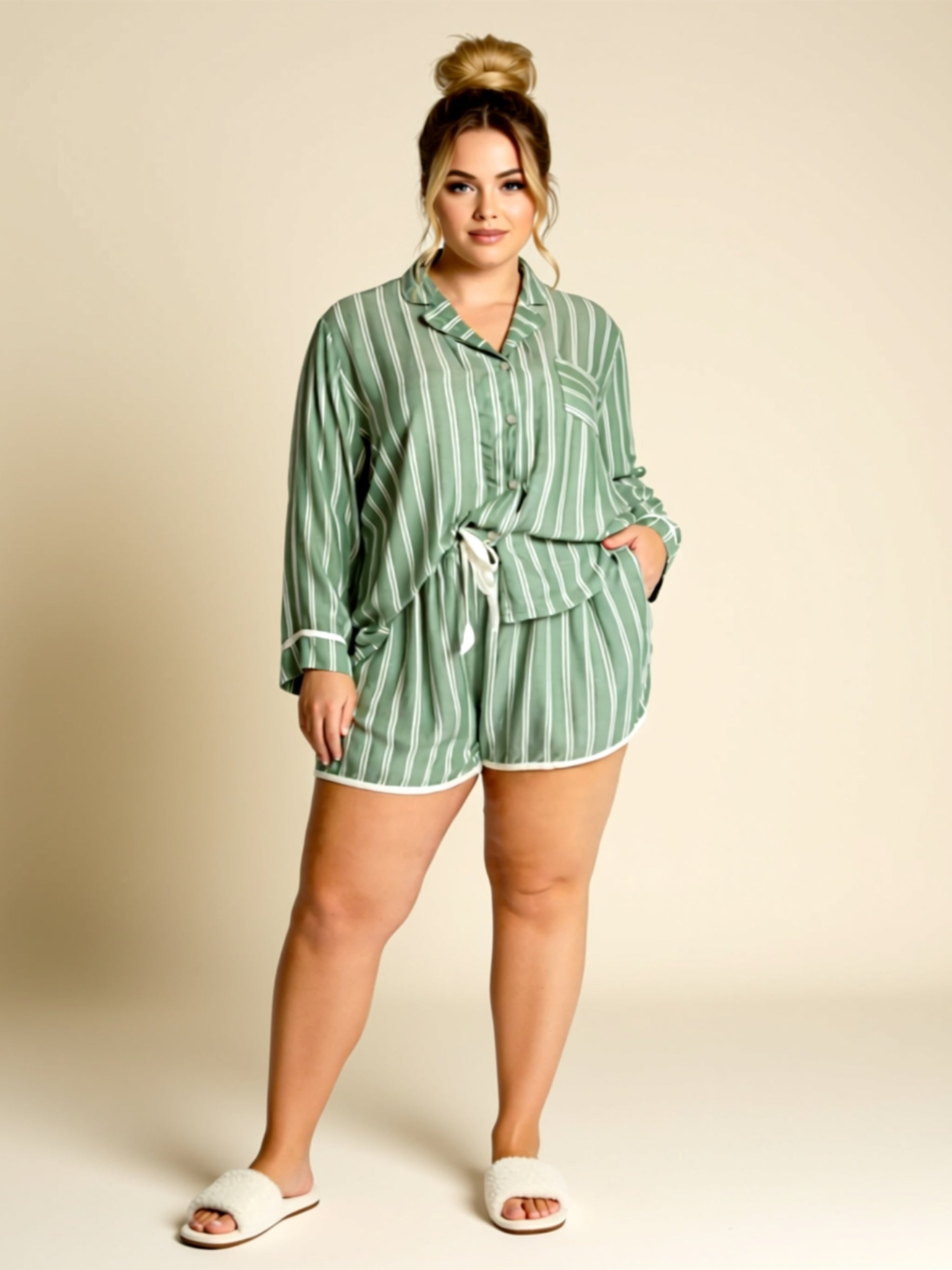 Two‑Piece Button‑Front Sleep Set