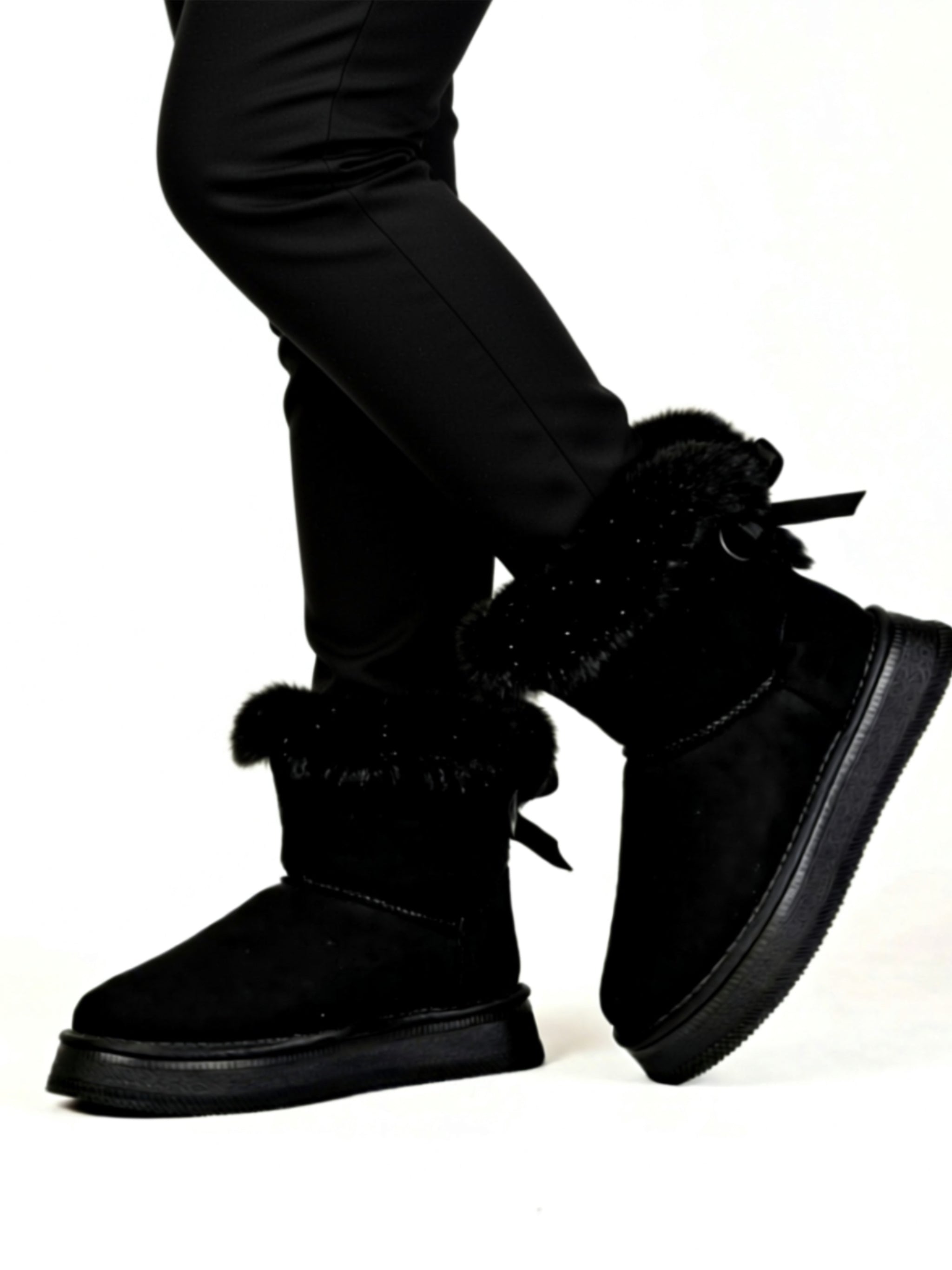 Suede Flat Boots