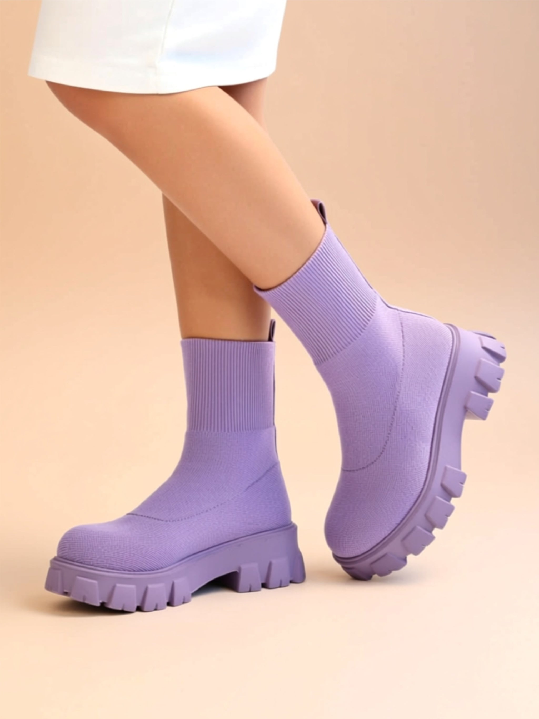 Low‑Heel Mesh Boots