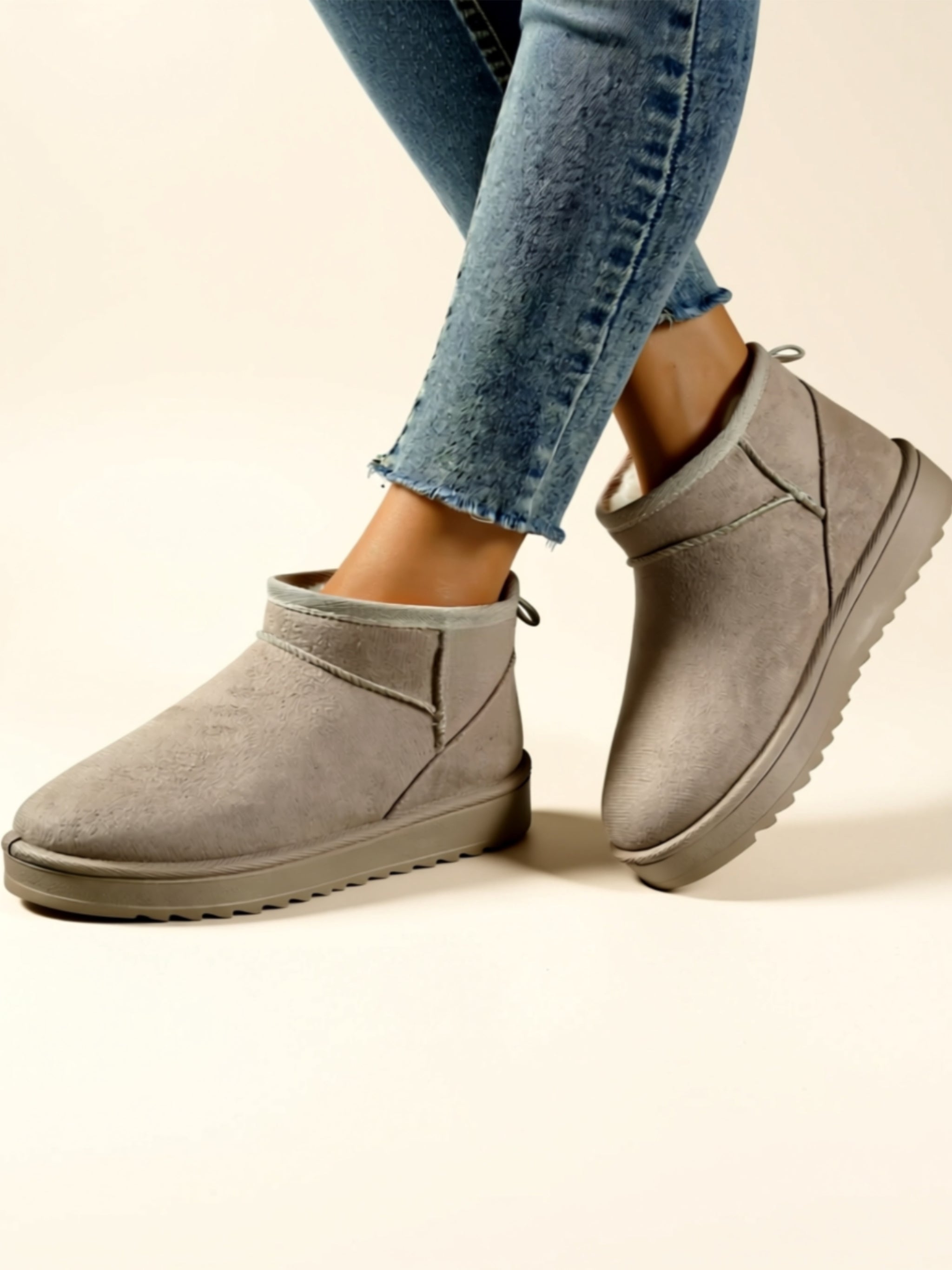 Suede Flat Boots