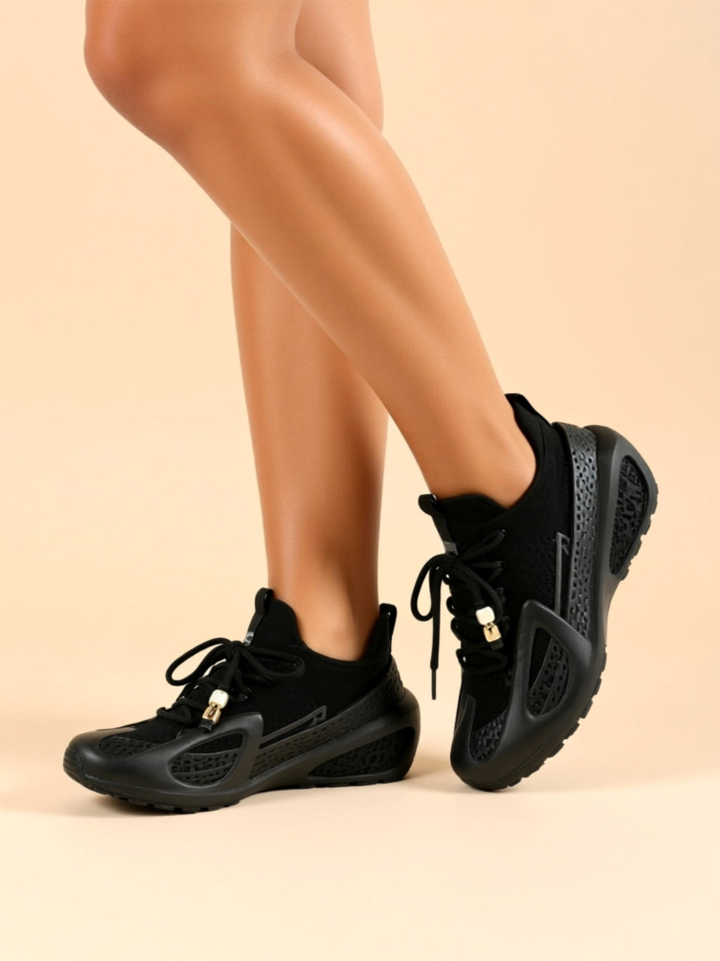 Flat Polyester Sneakers