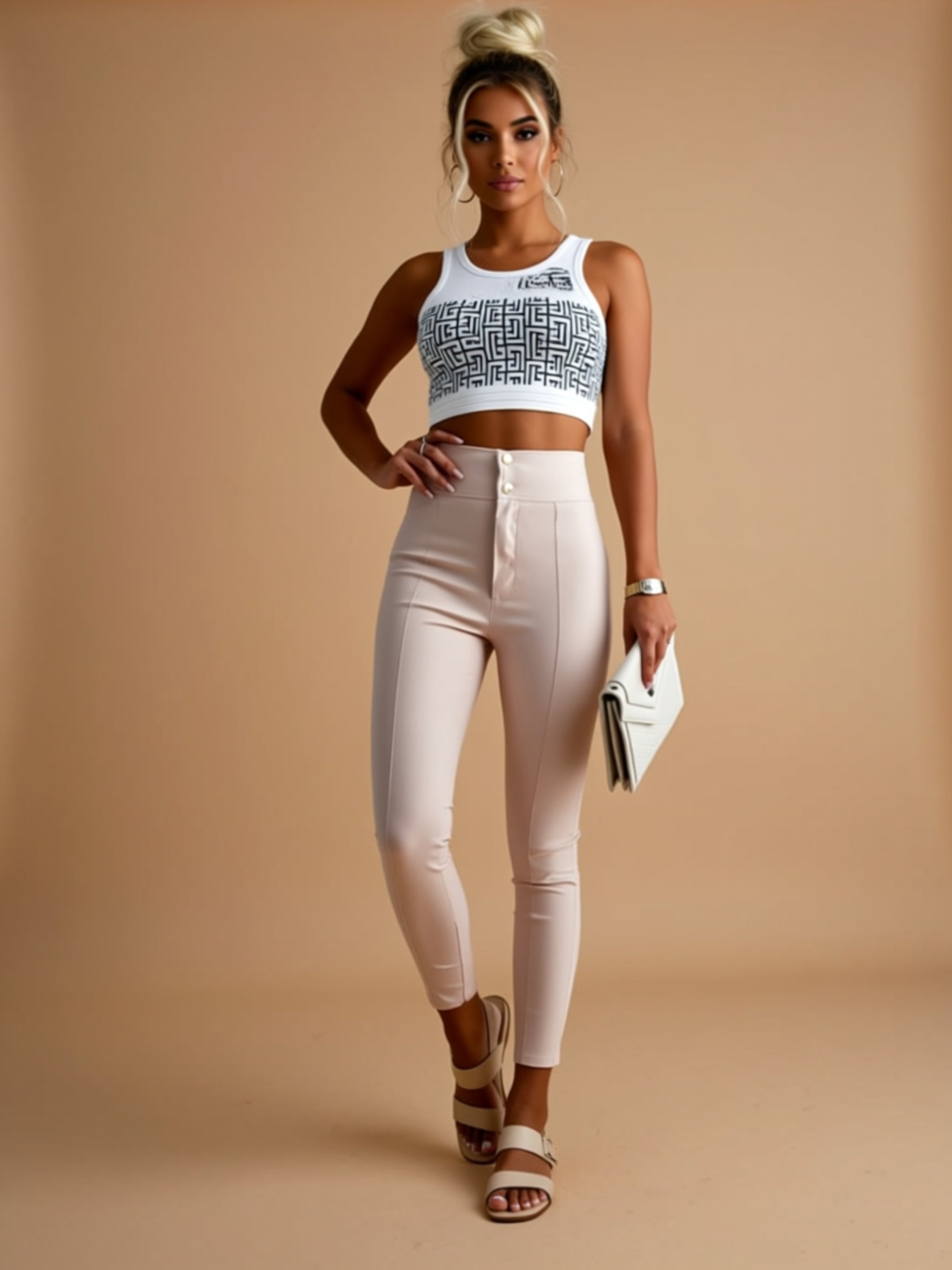 High‑Stretch Vegan Leather Pants