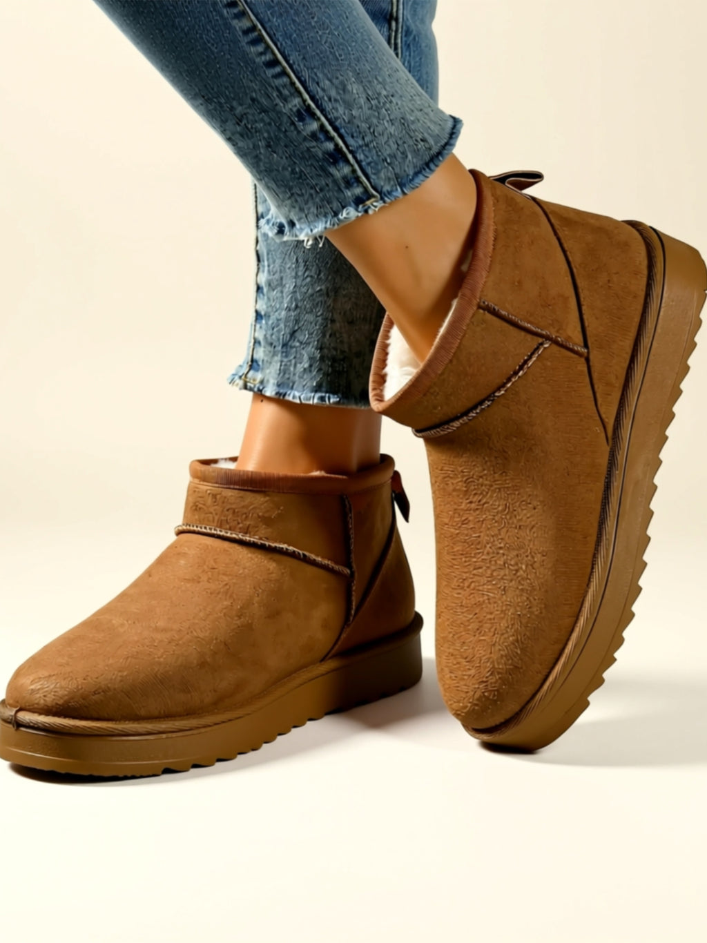 Suede Flat Boots
