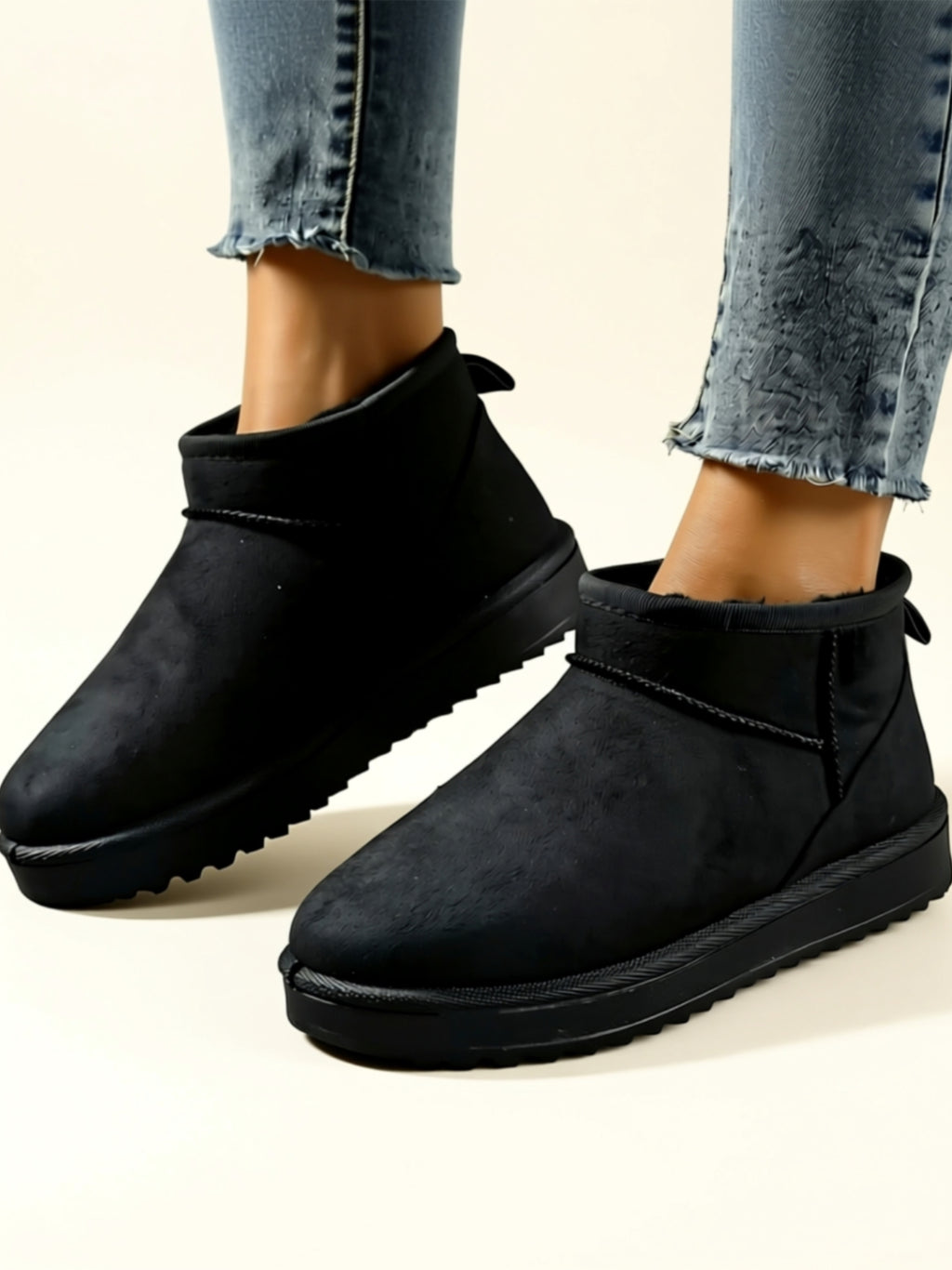Suede Flat Boots
