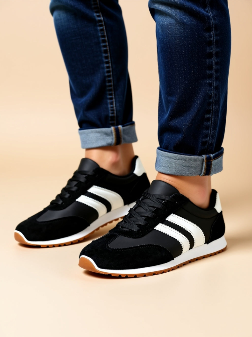 Suede Flat Sneakers