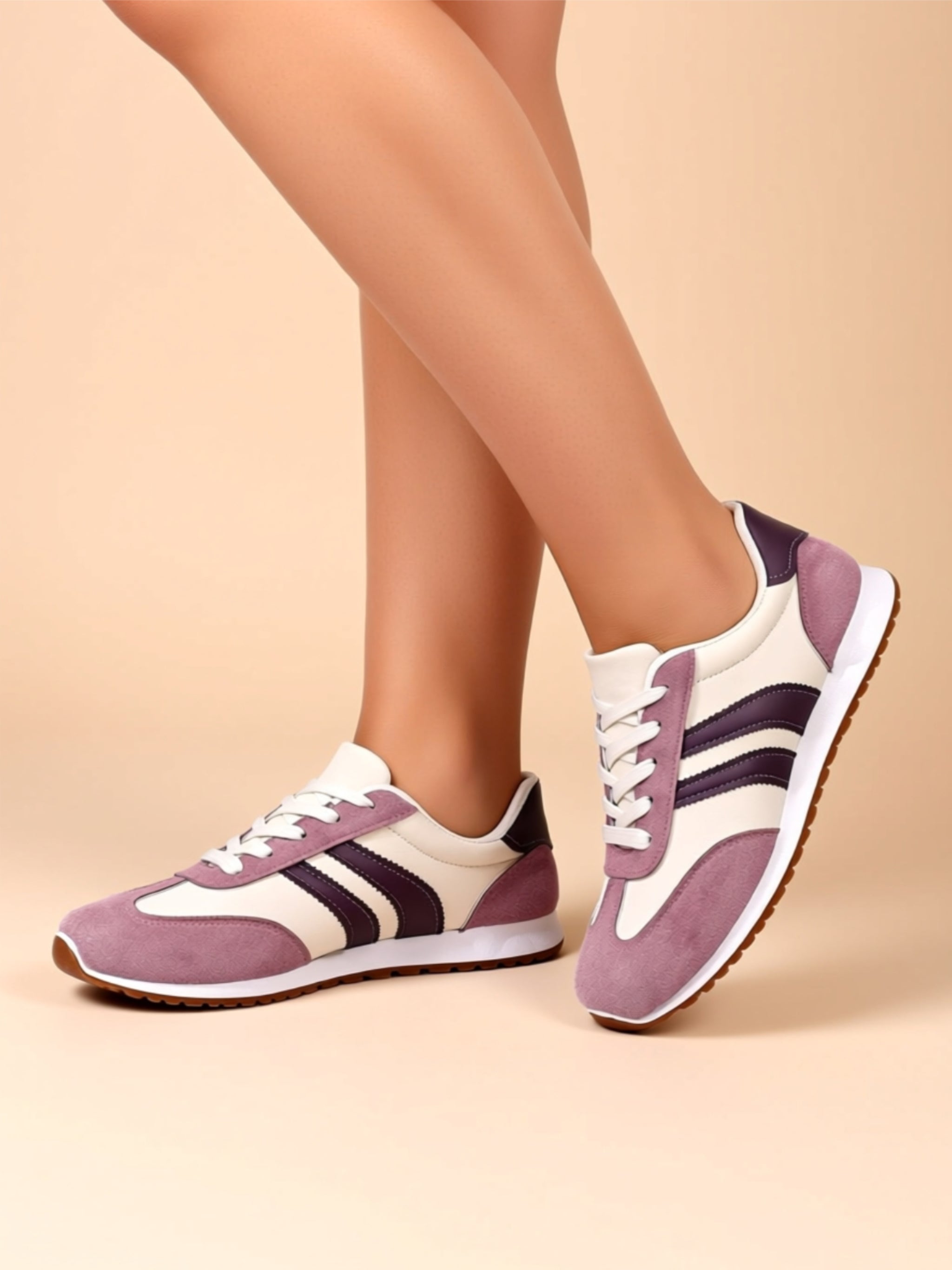 Suede Flat Sneakers