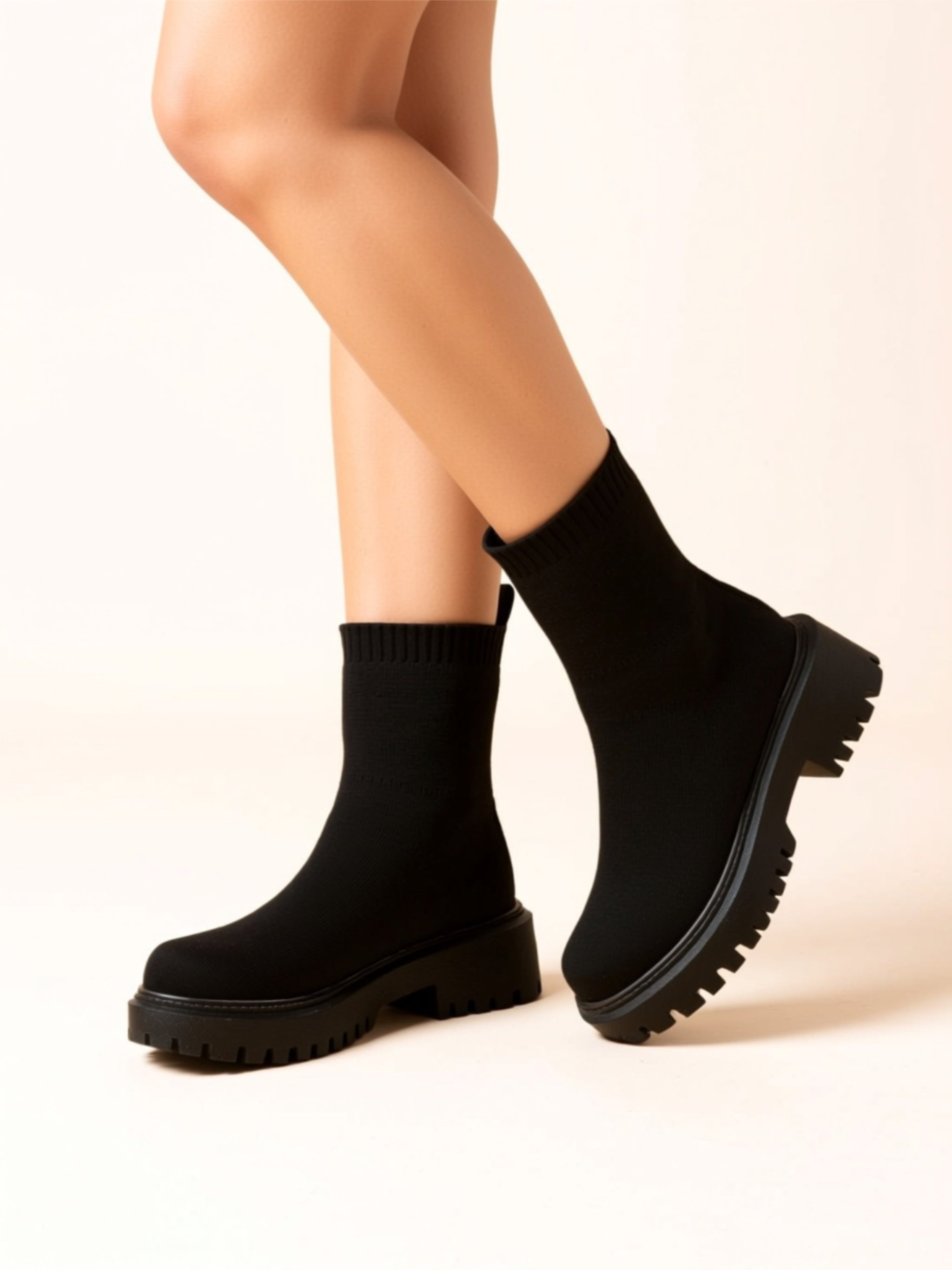 Low‑Heel Mesh Boots