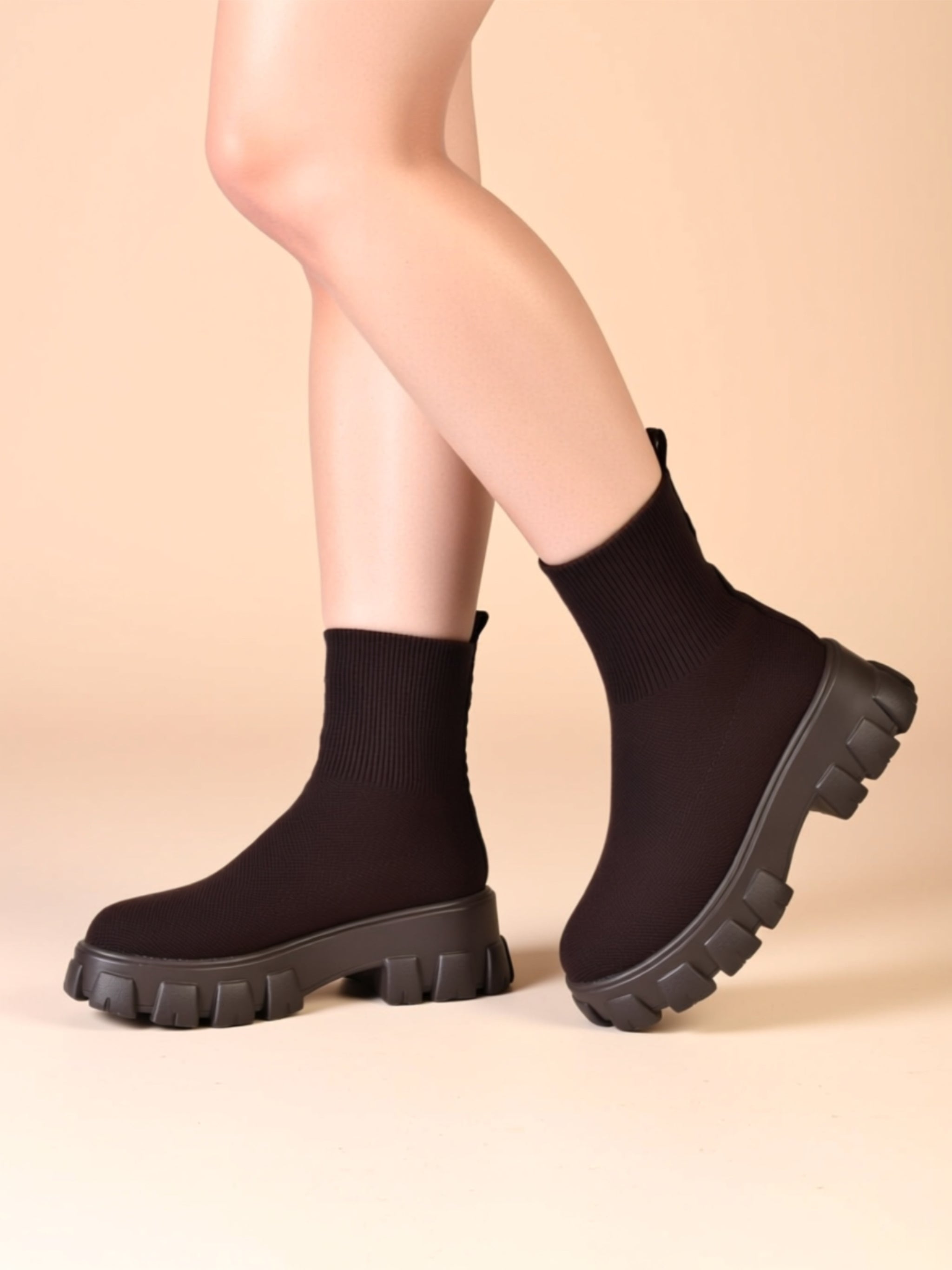 Low‑Heel Mesh Boots