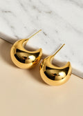Chunky Sculptural Hoop Earrings in Stainless Steel, Gold or Silver