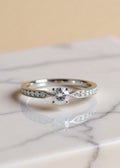 1 Carat Round Moissanite Adjustable Solitaire Ring in .925 Sterling Silver