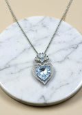 3 Carat Heart-Shaped Moissanite Pendant Necklace in Sterling Silver